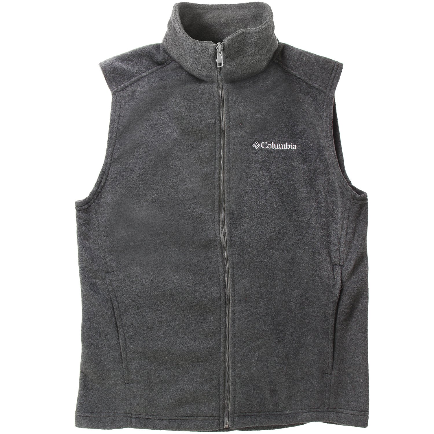 Columbia Men's Cathedral Peak II Fleece Vest - Charcoal Heather (X-Large) | Lightweight Insulated Outdoor Vest for Hiking, Camping & Casual Wear