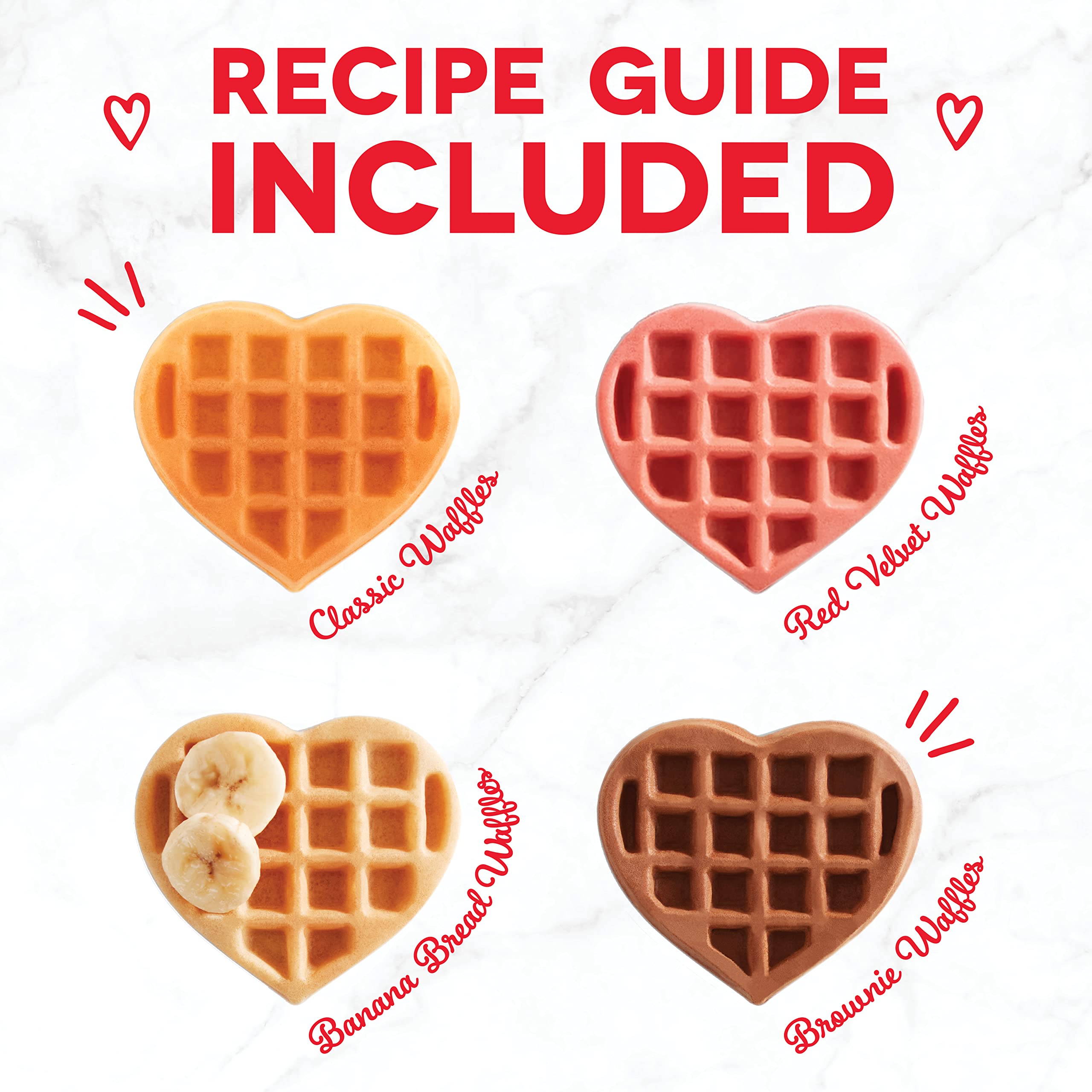 DASH Mini Heart Waffle Maker - 6 Nonstick 3