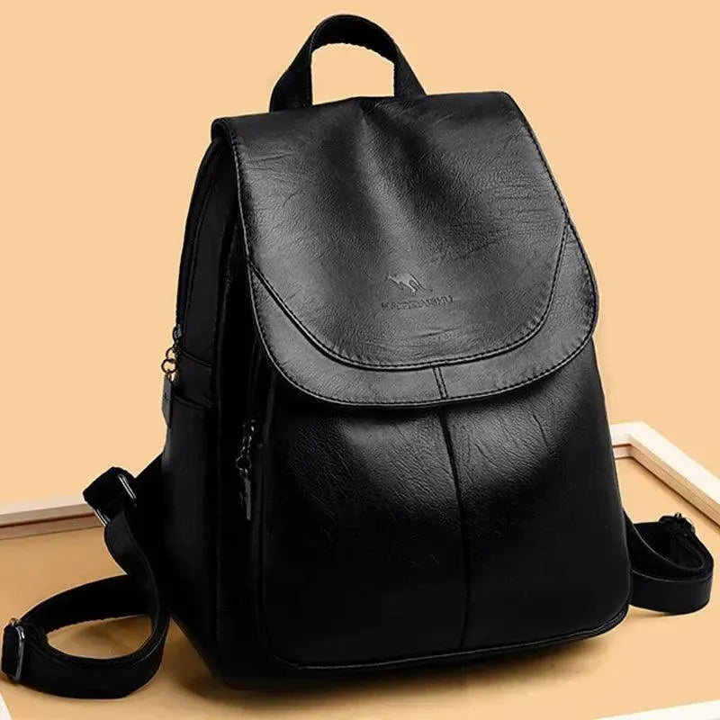 Premium Soft Leather Women's Backpack - Stylish & Durable for Work, Travel & Daily Use