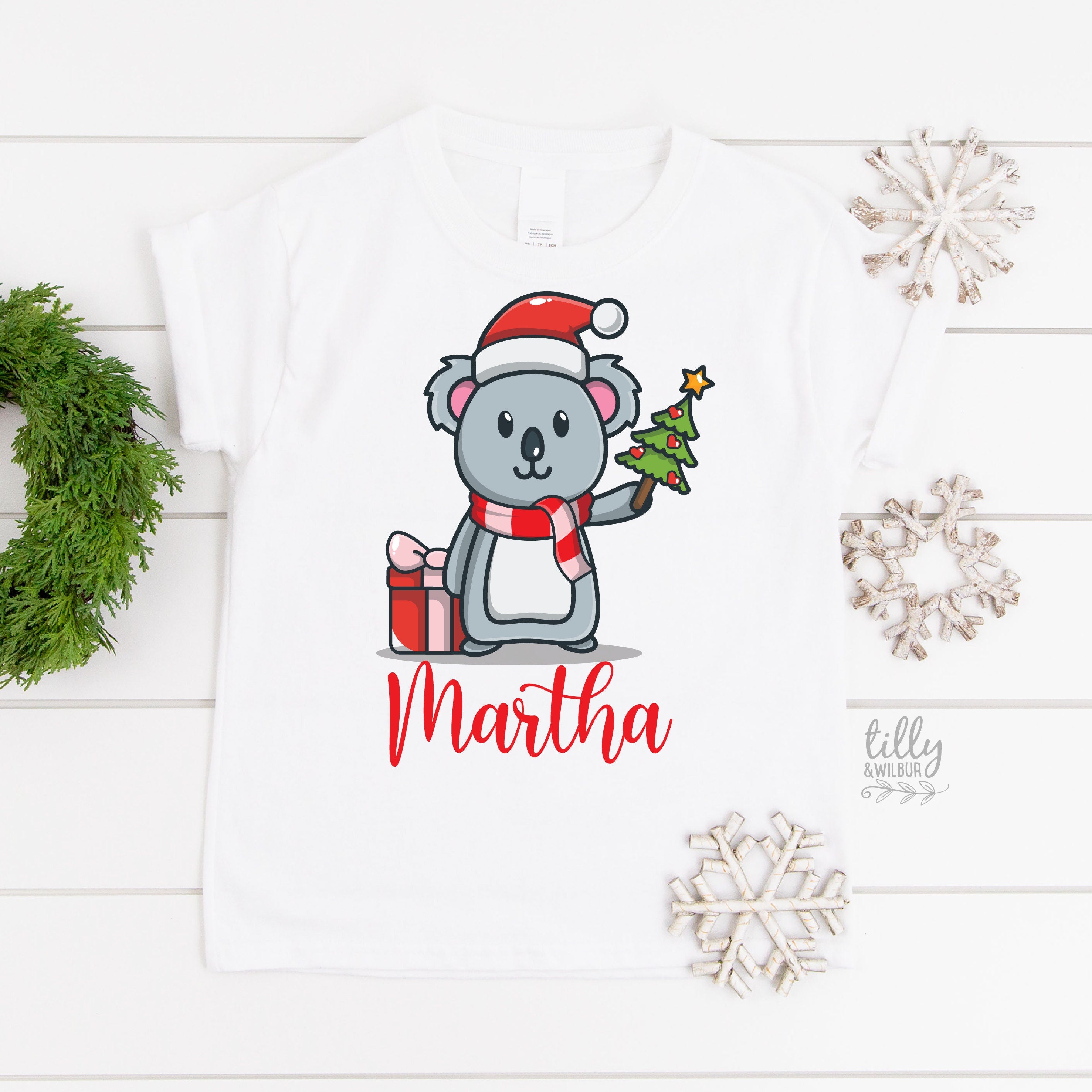 Personalized Cursive Kids Christmas T-Shirt - Custom Holiday Gift for Boys & Girls - Perfect for Family Photos, School Parties & Festive Celebrations