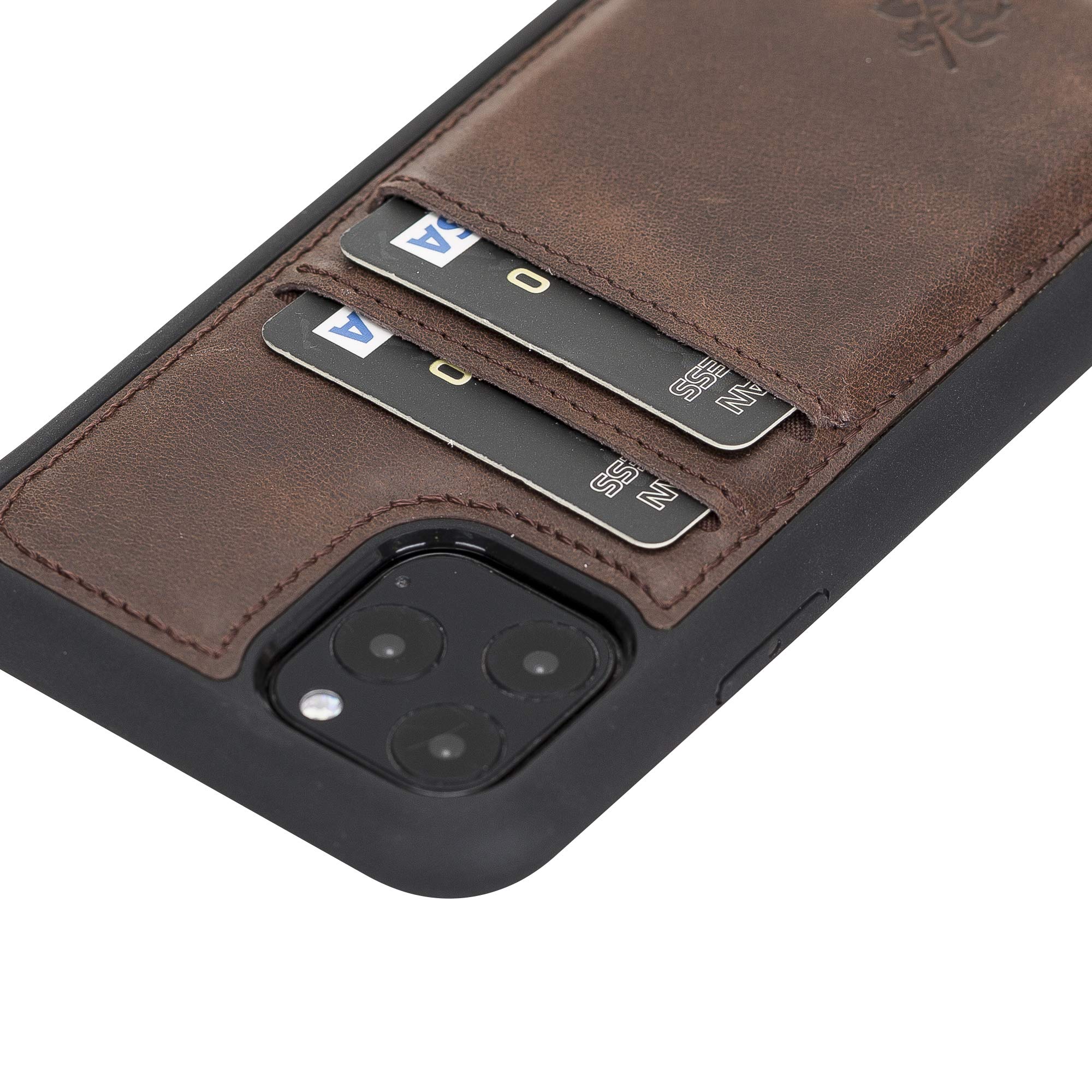 Venito Cosa Genuine Leather Wallet Case for iPhone 11 Pro (5.8 inch) - RFID Blocking Protection & Padded Back Cover - Coffee Brown - Perfect for Everyday Use, Travel & Business
