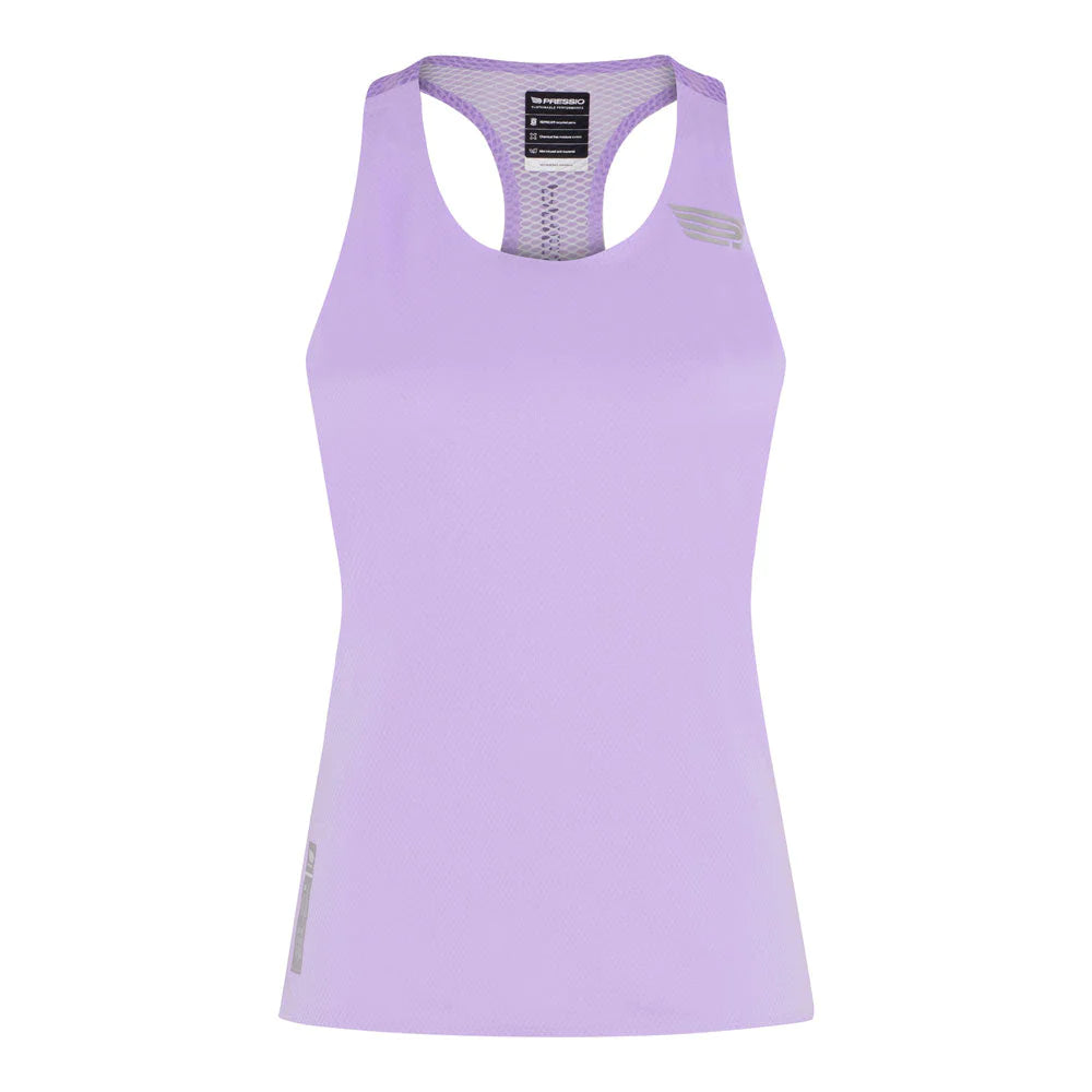 Pressio Women's Running Singlet - Lightweight Performance Top for Marathon & Training - LVR/SLV Colors - Perfect for Races, Workouts & Outdoor Activities
