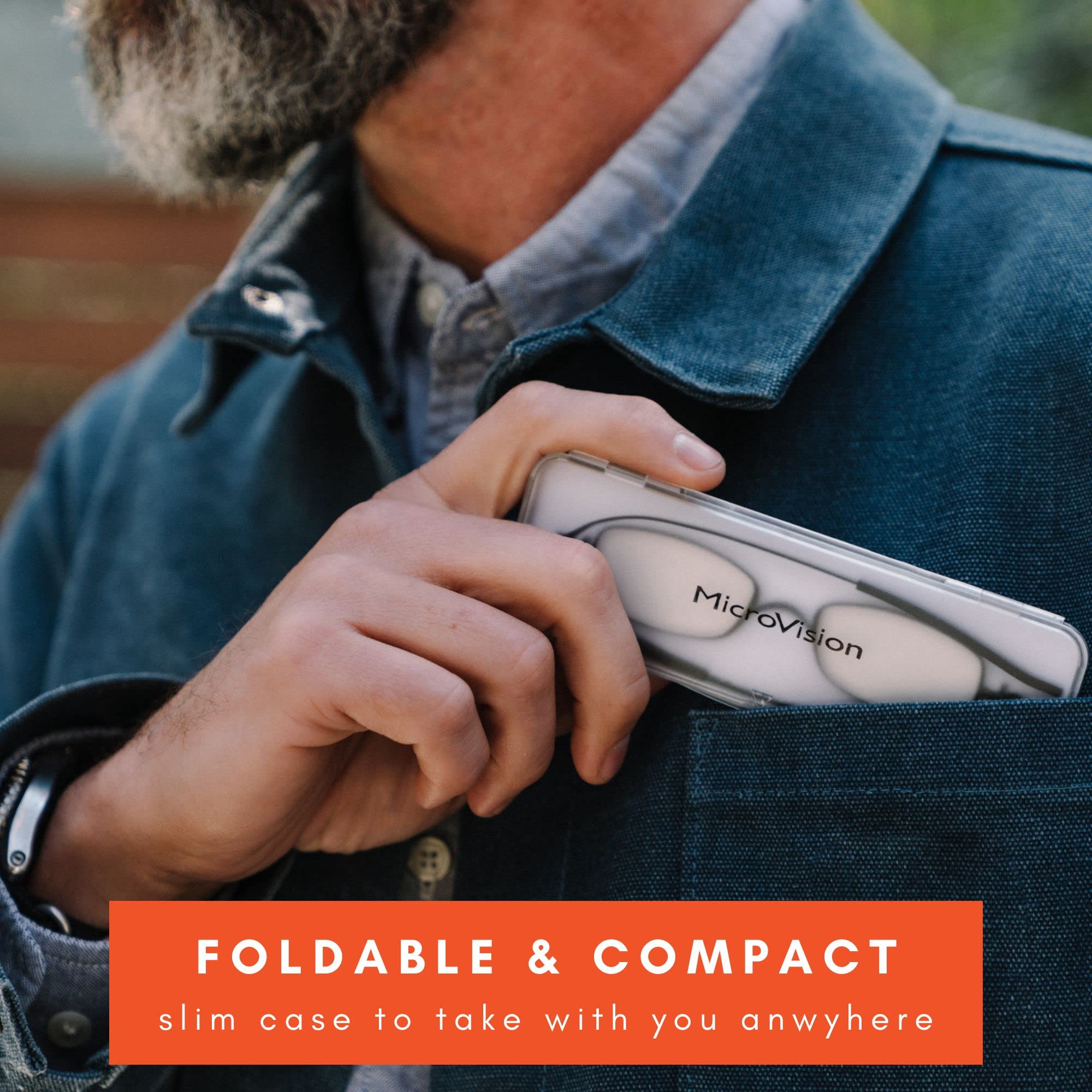 Flat Fold Air Reading Glasses with Patented Rolling Hinge Technology - Compact Case Included for Men & Women - Perfect for Travel, Reading, and Everyday Use