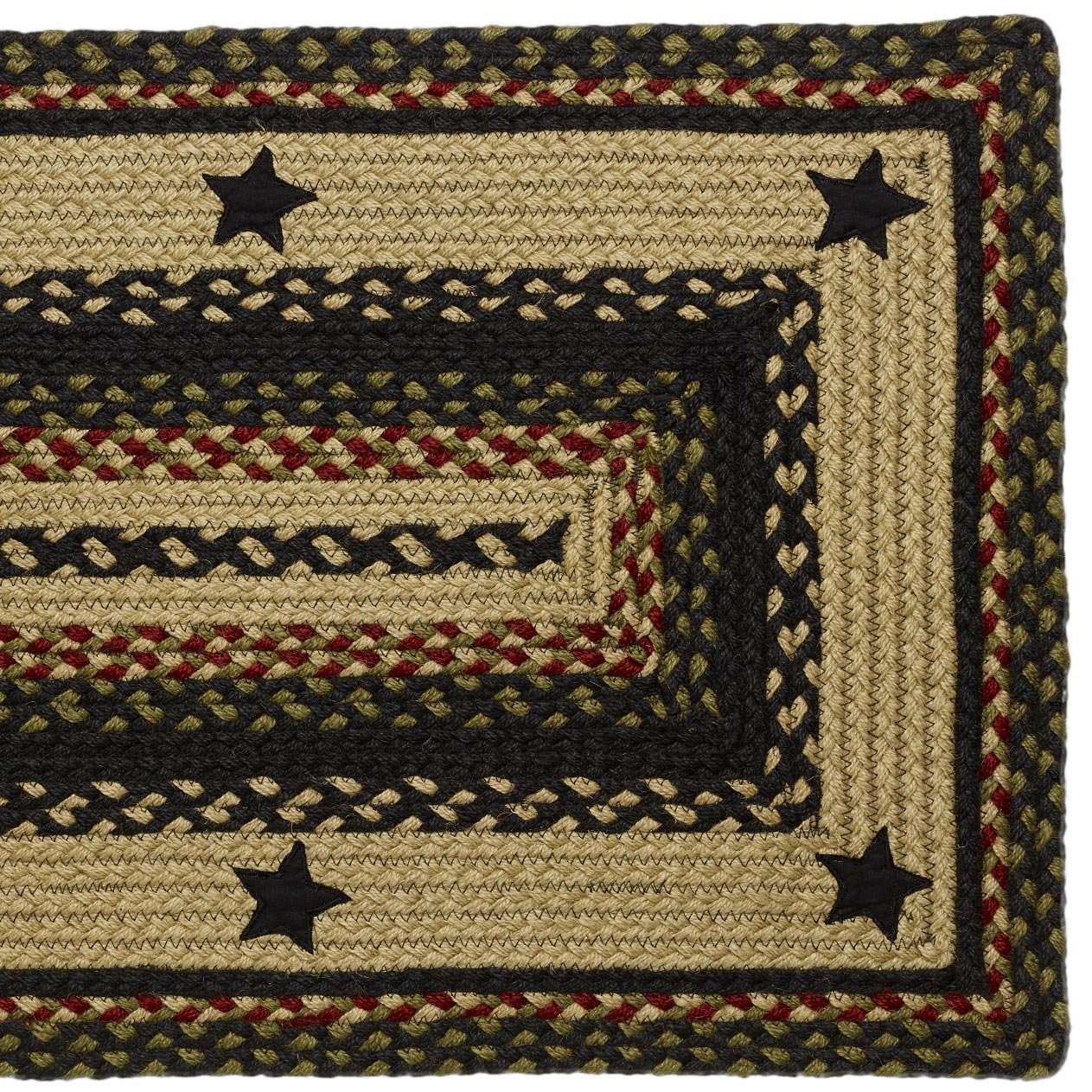 IHF Rugs Tartan Star Rectangle Braided Rug - 22