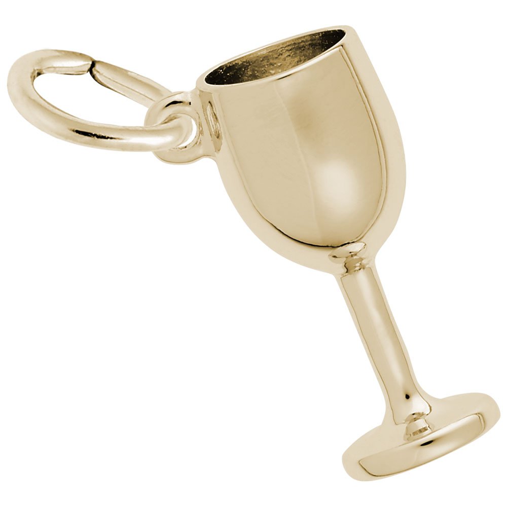 Rembrandt Charms Wine Glass Charm Pendant - 14K Gold or Sterling Silver Jewelry for Wine Lovers | Perfect for Wine Tasting Parties, Bridal Showers & Anniversary Gifts