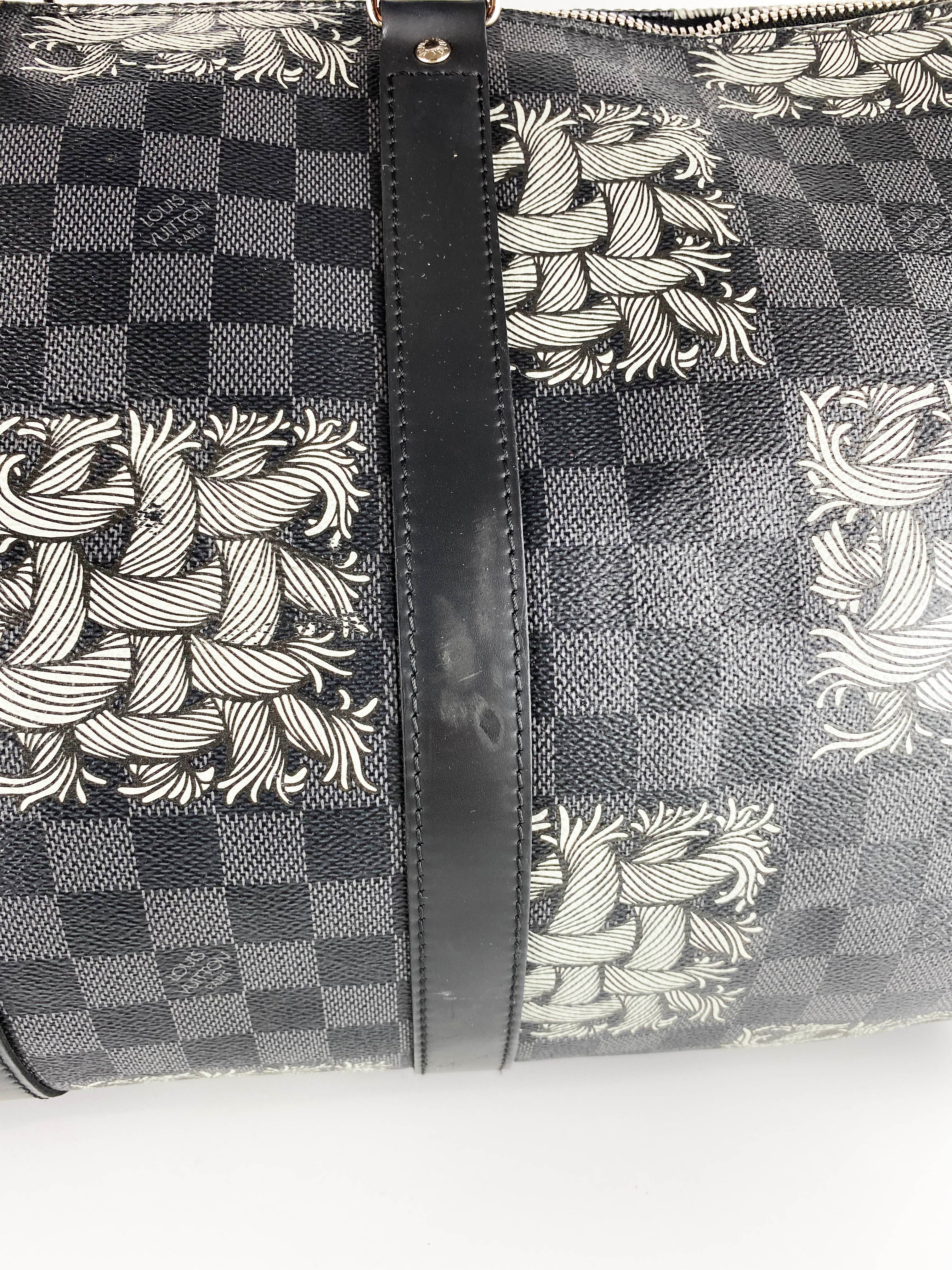 Louis Vuitton x Christopher Nemeth Keepall 45 Travel Duffle Bag - Stylish Designer Carry-On for Weekend Getaways & Business Trips