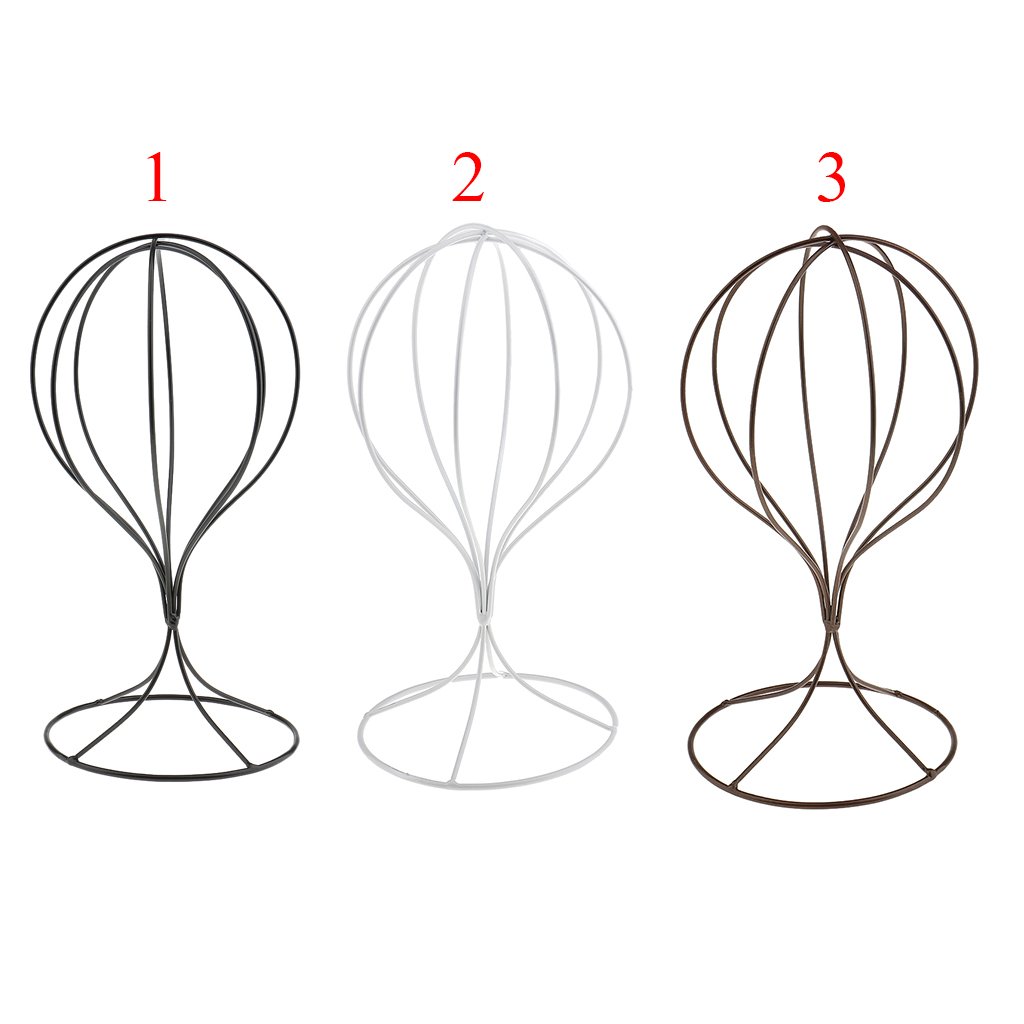 Durable Metal Wig & Hat Holder Stand for Salon & Home Storage - Black Display Organizer for Men & Women | Perfect for Wig Styling, Hat Storage & Salon Organization