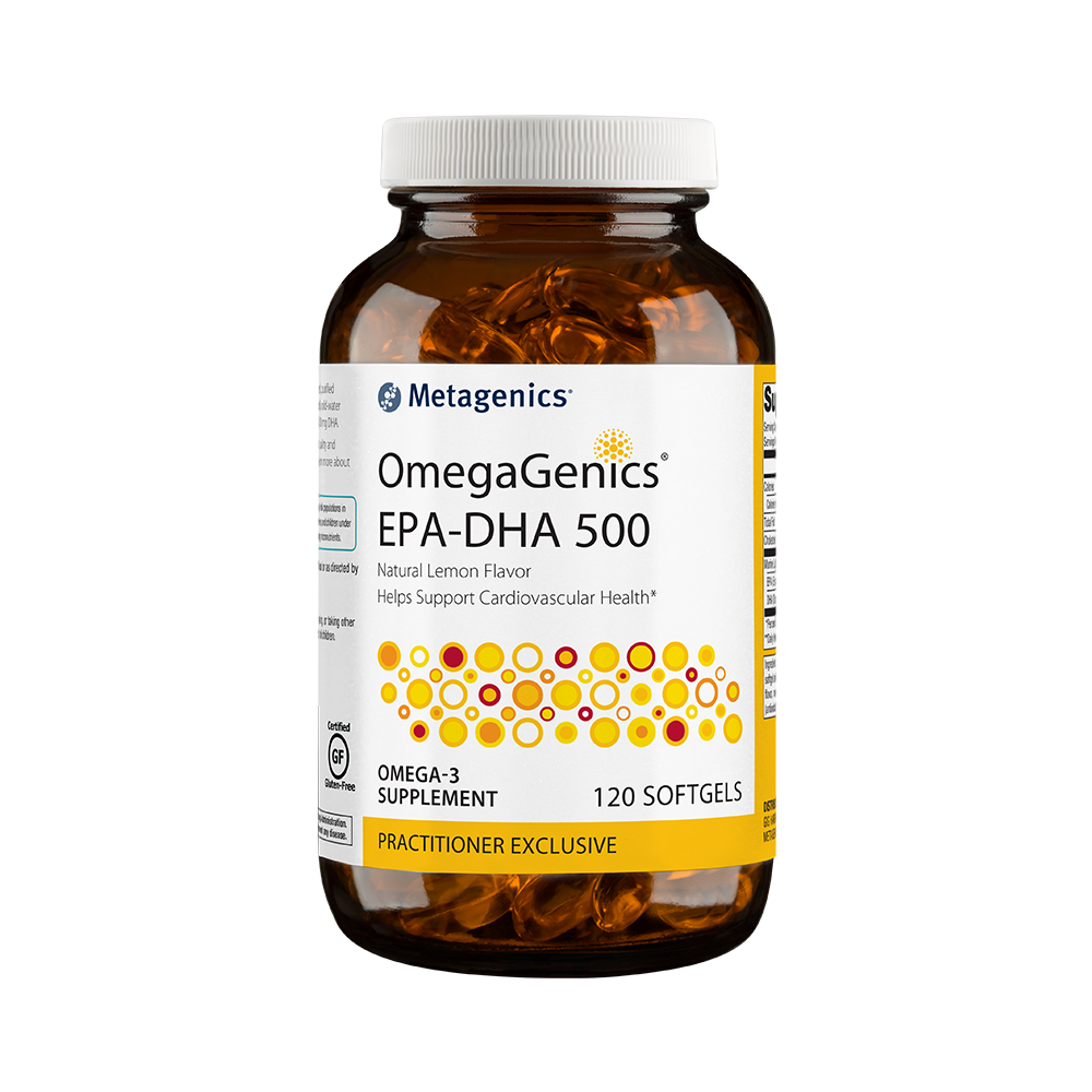 OmegaGenics® EPA DHA 500 - Premium Fish Oil Supplement for Heart & Brain Health - Supports Cognitive Function & Cardiovascular Wellness - Ideal for Adults & Seniors - 60 Softgels