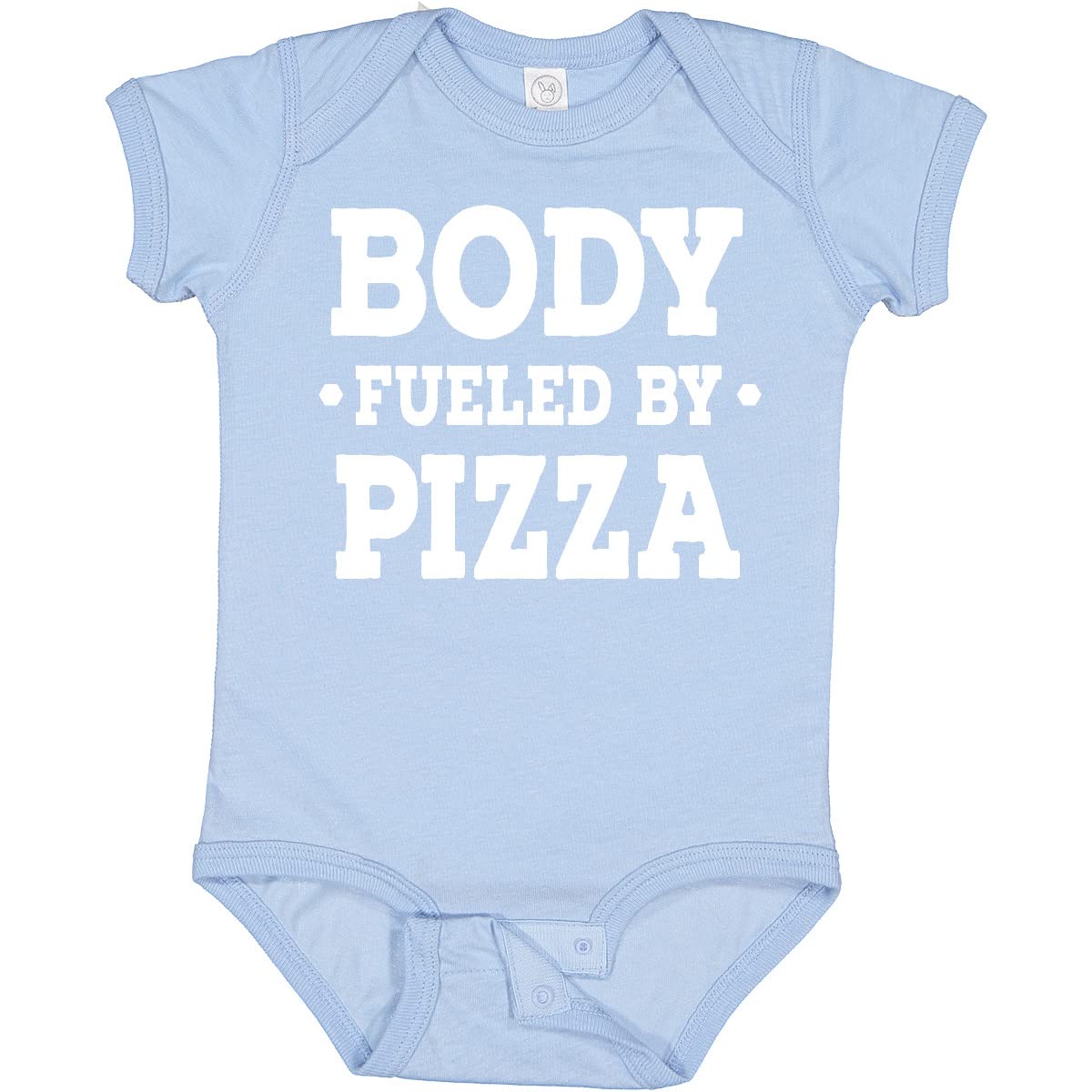 Inktastic 'Body Fueled By Pizza' Funny Baby Bodysuit - Cute Outfit for Pizza Lovers, Infants & Toddlers - Perfect for Family Photos, Birthdays & Pizza-Themed Parties