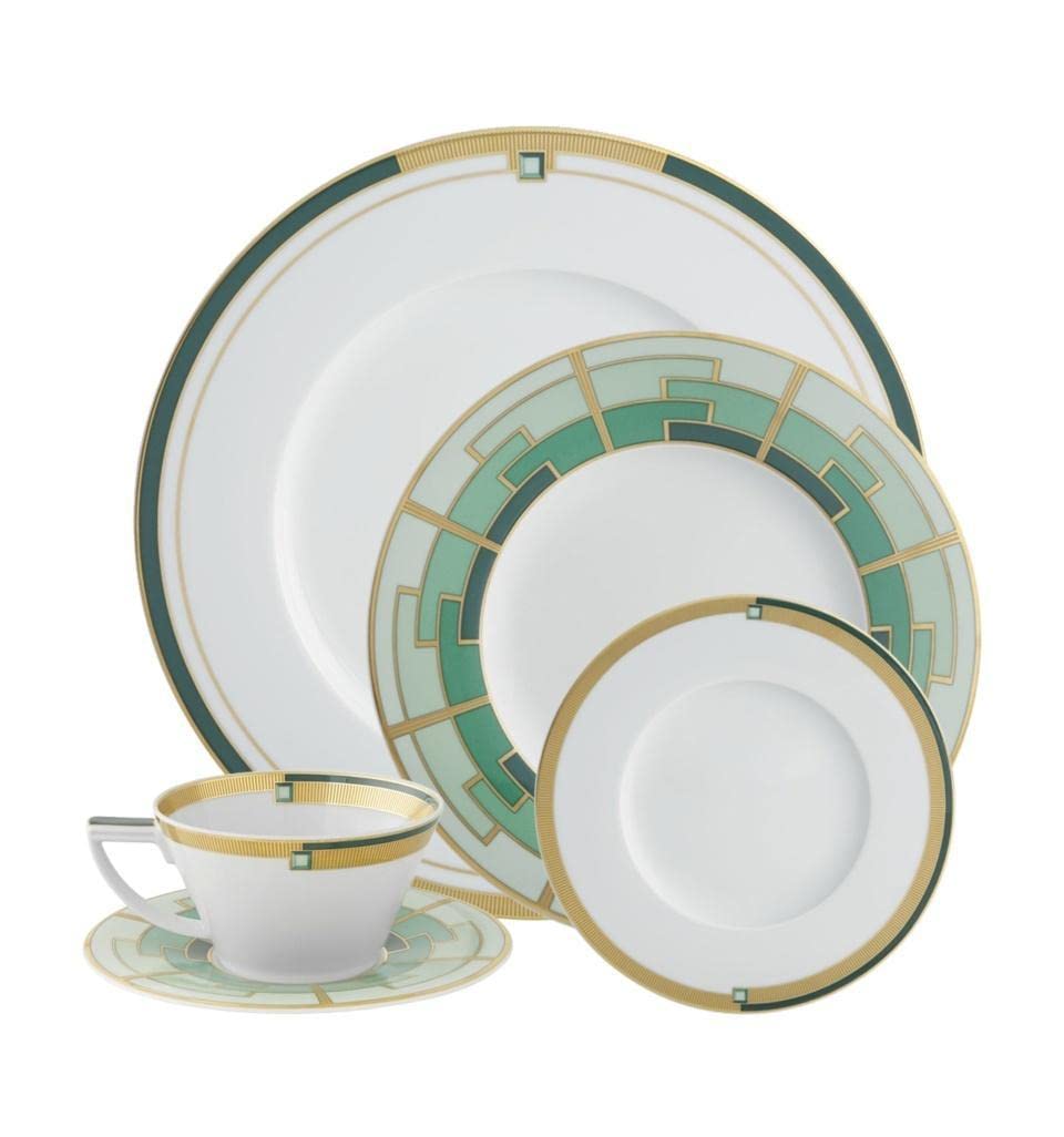 Vista Alegre Carrara 5-Piece Dinner Plate Set - Elegant Porcelain Tableware for Fine Dining, Weddings & Special Occasions