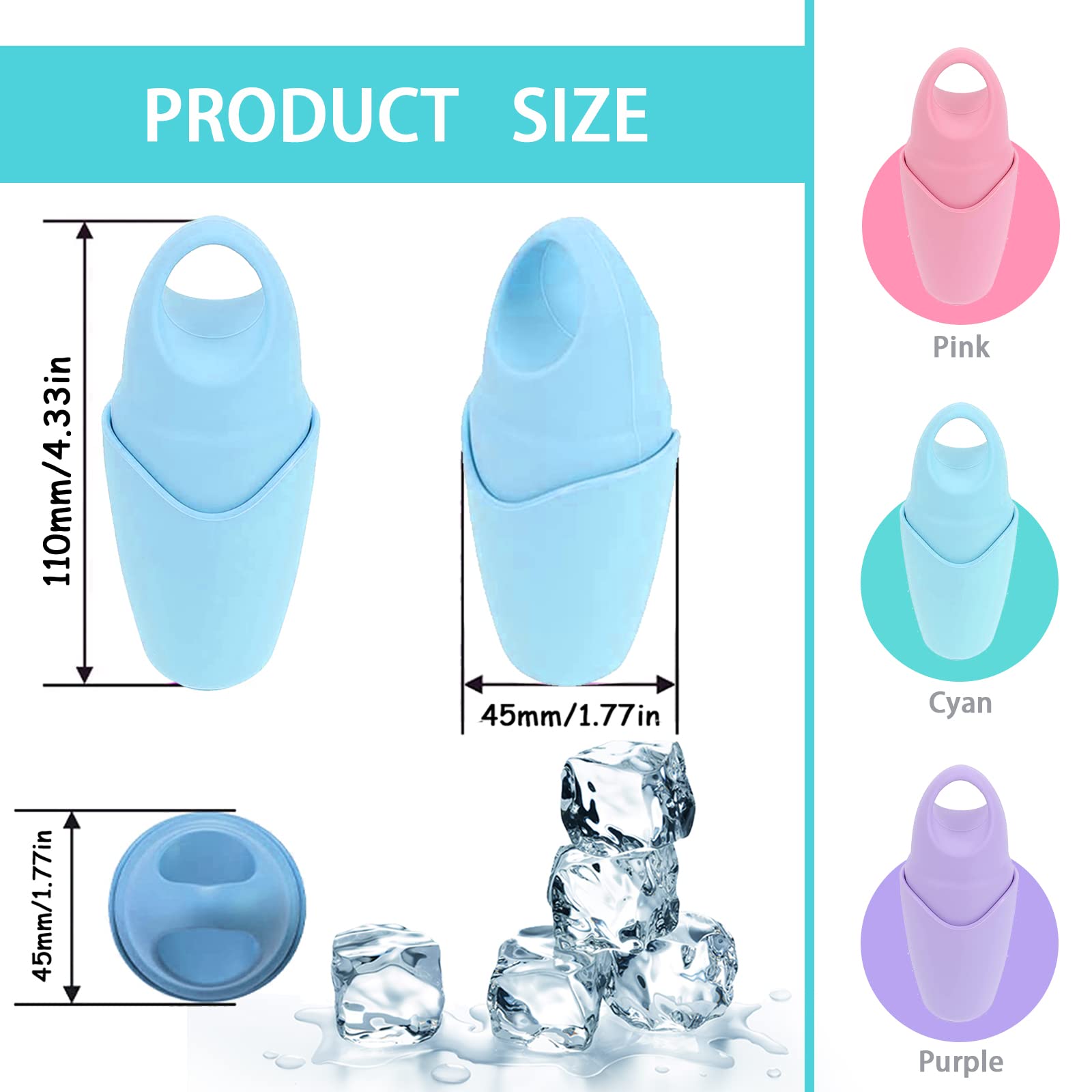 Ice Roller for Face & Eyes - Cooling Gua Sha Facial Massage Tool for Puffiness & Wrinkles - Skin Care & Beauty Essential - Perfect for Morning Routine & Post-Workout Recovery (Blue Eyes Design)
