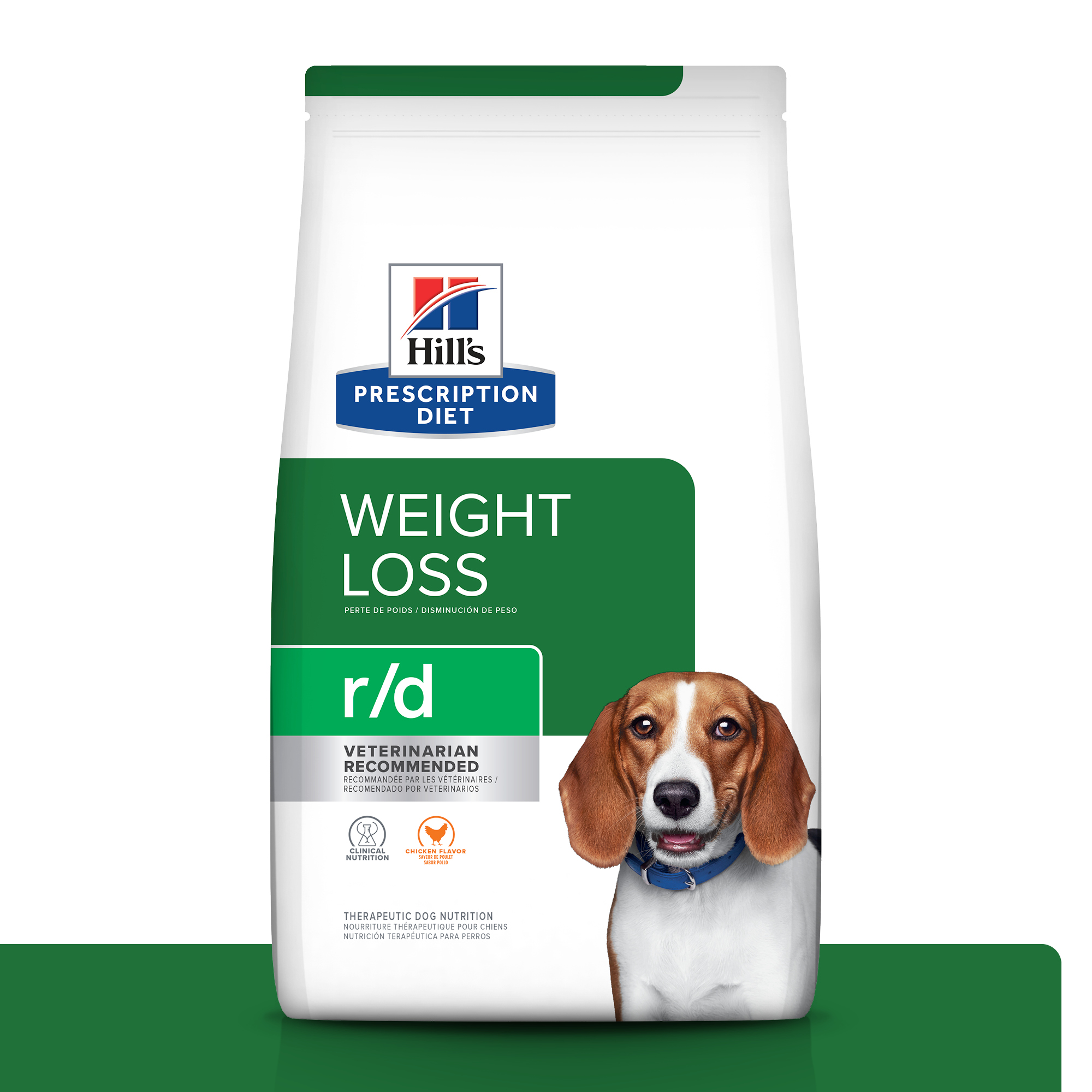 Hill's Science Diet Canine R/D Weight Reduction Dog Food - High Fiber, Low Calorie Dry Kibble for Overweight Dogs - Perfect for Indoor & Less Active Dogs