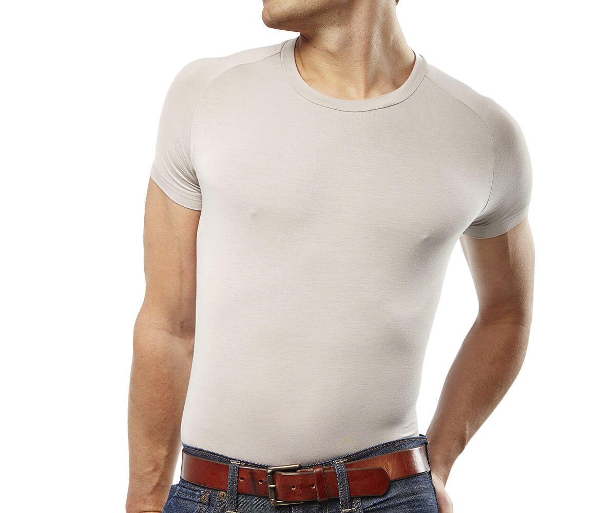 Premium Mr. Davis Bamboo Viscose Tailored Crew Neck Men's Undershirt - Soft Breathable Moisture-Wicking - 4 Pack Variety Set for Work, Travel & Everyday Comfort