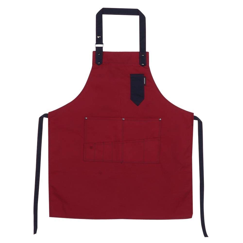Ymiko Soft Cotton Apron with Pocket - Adjustable for Men & Women - Cooking, Baking, Gardening
