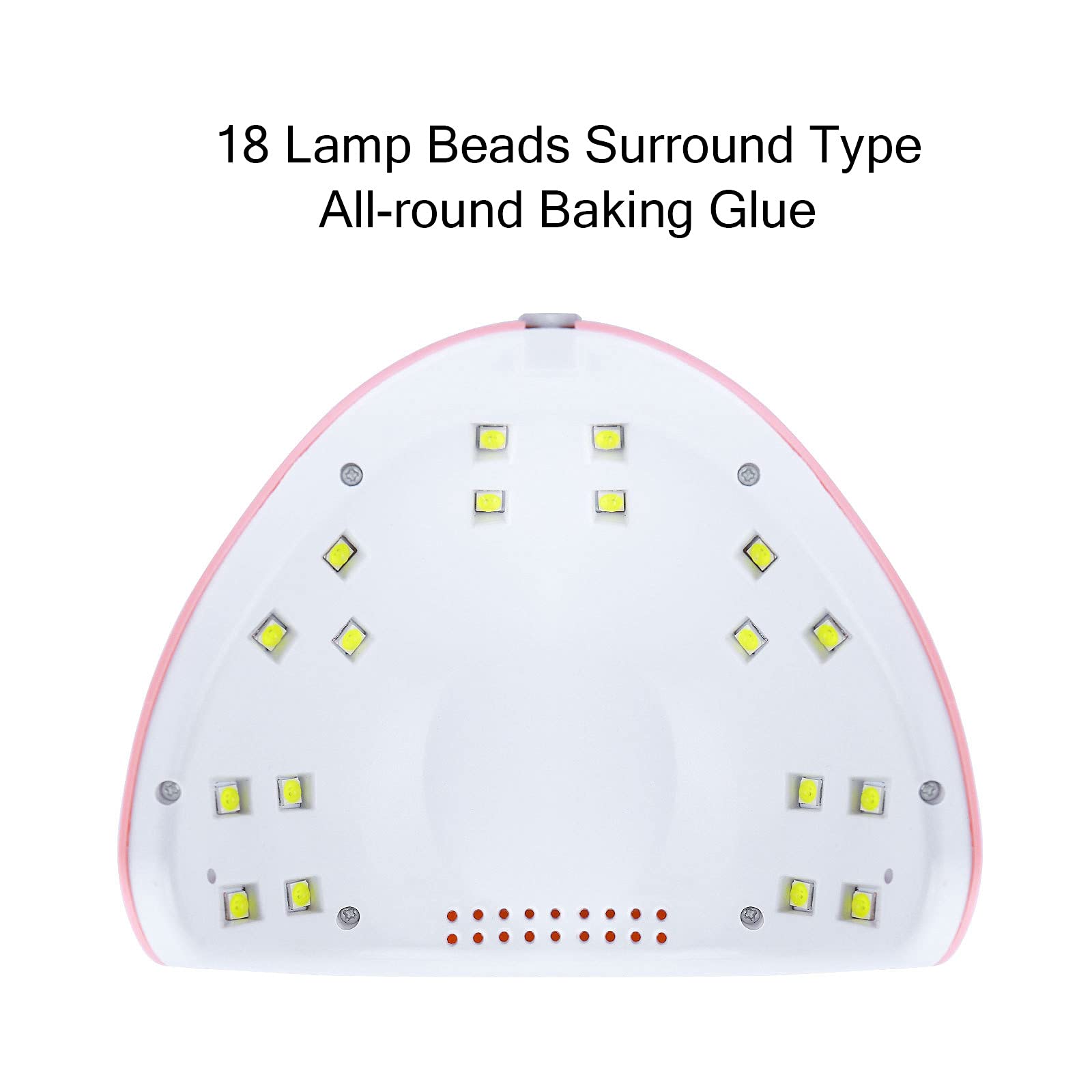 88W UV LED Nail Lamp - Fast Curing for Gel Polish, Salon & Home Use (Pink)