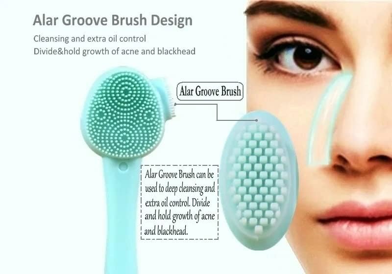 GOPAD 2-in-1 Silicone Facial Cleansing Brush & Massager - Gentle Exfoliating Face Scrubber for Deep Cleansing & Skin Care (2 Pack, Multicolor) | Perfect for Daily Skincare Routine & Travel Beauty Essentials