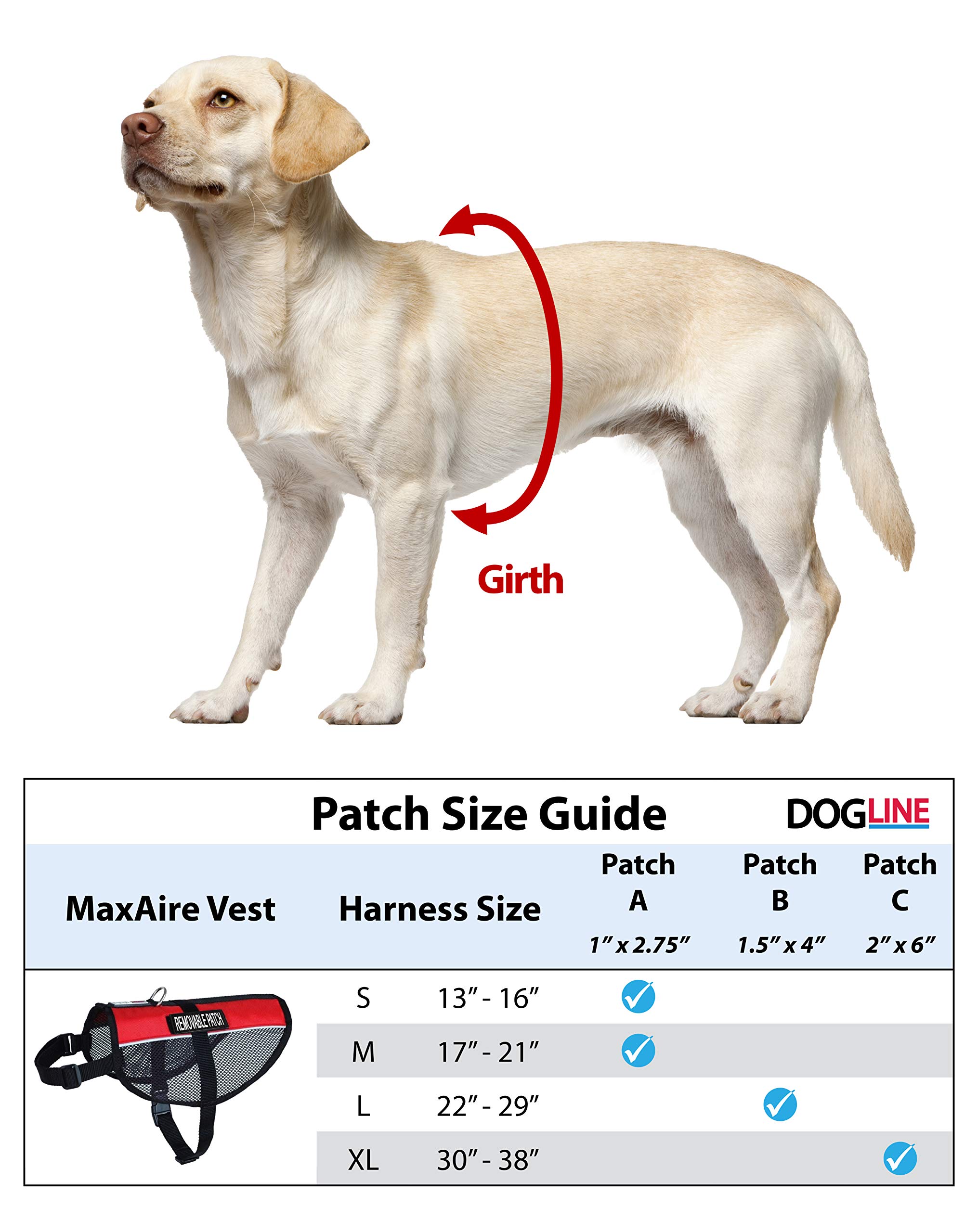 MaxAire Vest Therapy Dog Harness - Adjustable, Reflective with Removable Patch for Small, Medium & Large Dogs (13-16 Inch Girth) - Perfect for Training, Outdoor Adventures & Service Dogs (Teal)