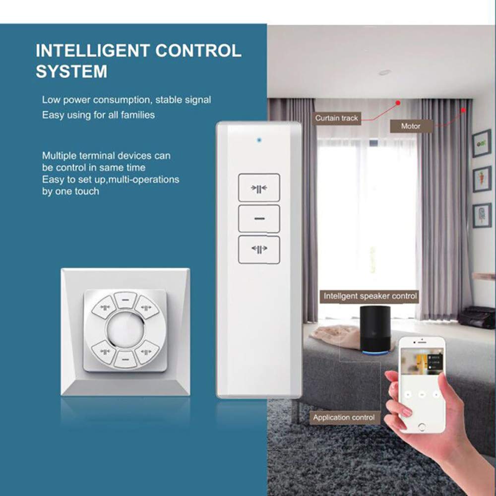 Smart WiFi Automatic Curtain Motor Track System - DIY Custom Length (Up to 7.2m) for Home Automation, Remote Control & Voice Assistant Compatible - Perfect for Living Room, Bedroom & Smart Home Setup