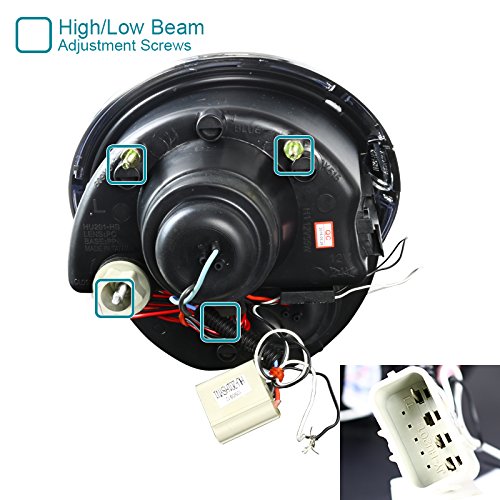 Chrome Clear Halo Projector Headlights Compatible with 2001-2005 Mini Cooper - High Performance LED Lights for Night Driving & Custom Car Upgrades