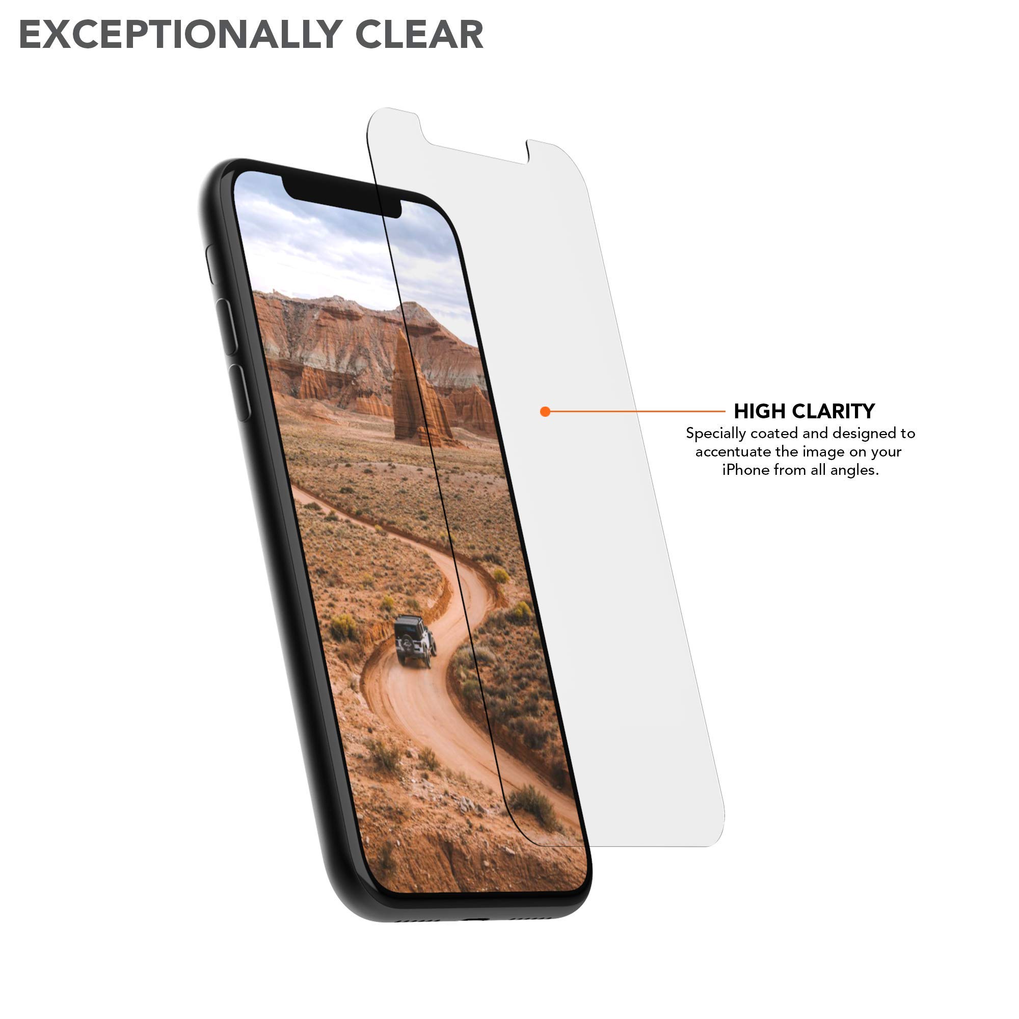 Rokform iPhone 11 & XR Tempered Glass Screen Protector - 2 Pack, Active Touch, Shatterproof, HD Clear, Case Friendly - Perfect for Outdoor Adventures & Daily Use
