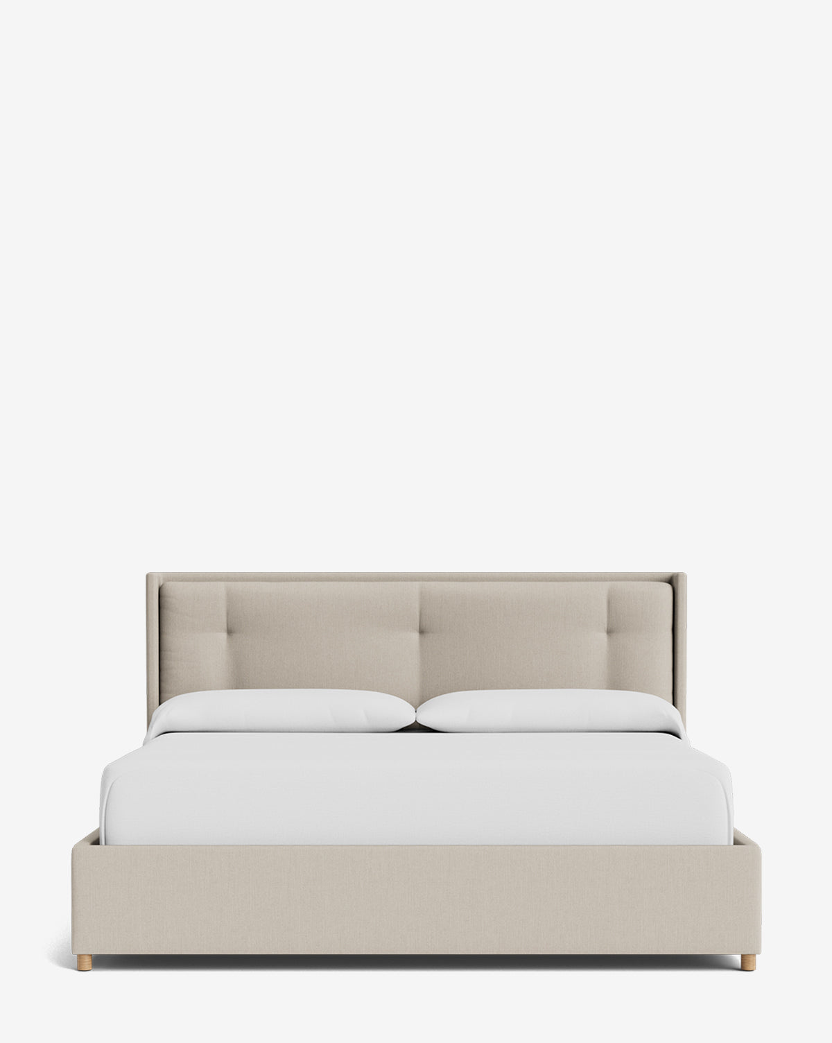 Low Profile Ria Bed Frame with Minimalist Headboard - Perfect for Small Spaces, Modern Bedrooms & Studio Apartments