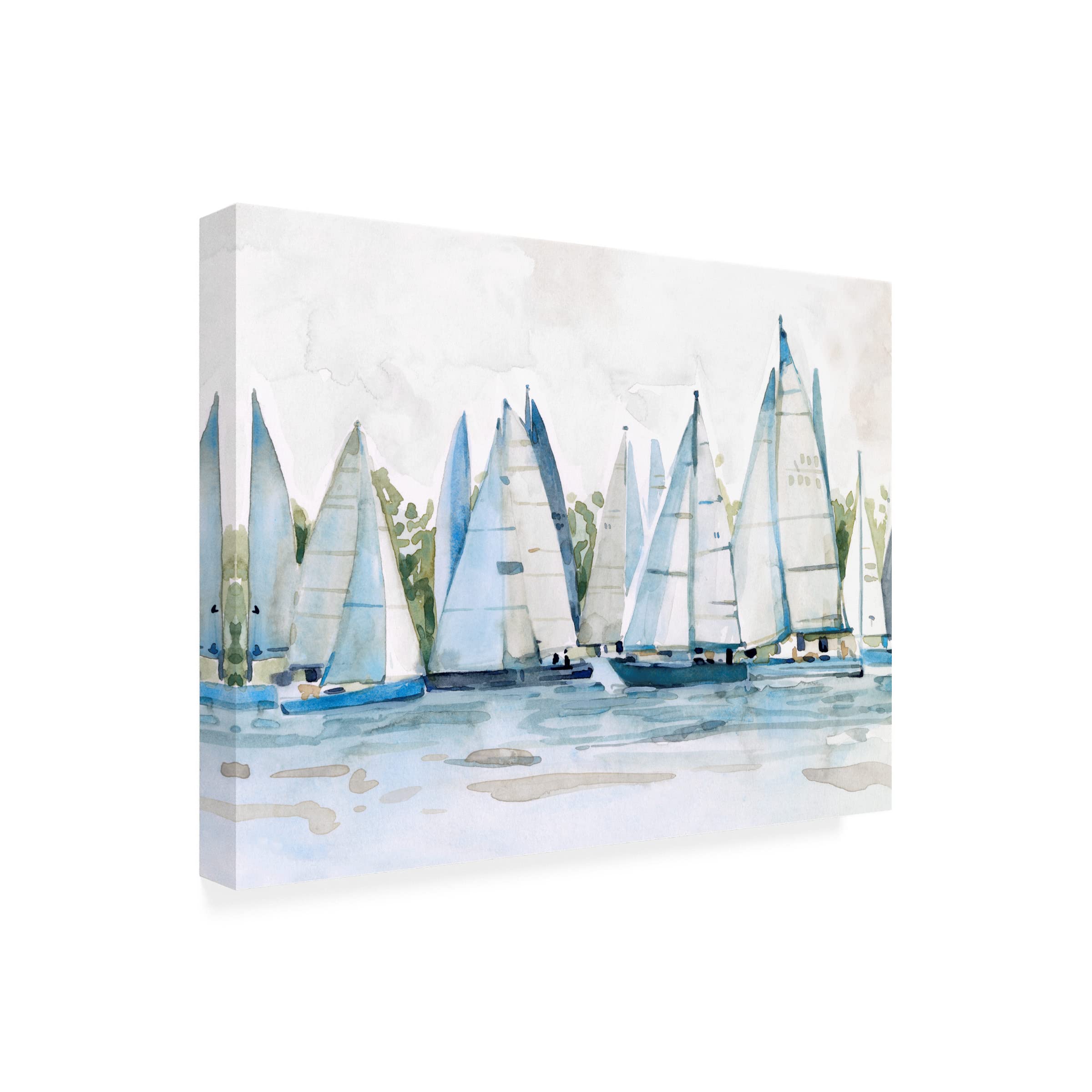 Emma Scarvey 'Pastel Marina II' Canvas Art Print - Modern Coastal Wall Decor for Living Room, Bedroom & Office - Trademark Fine Art Collection
