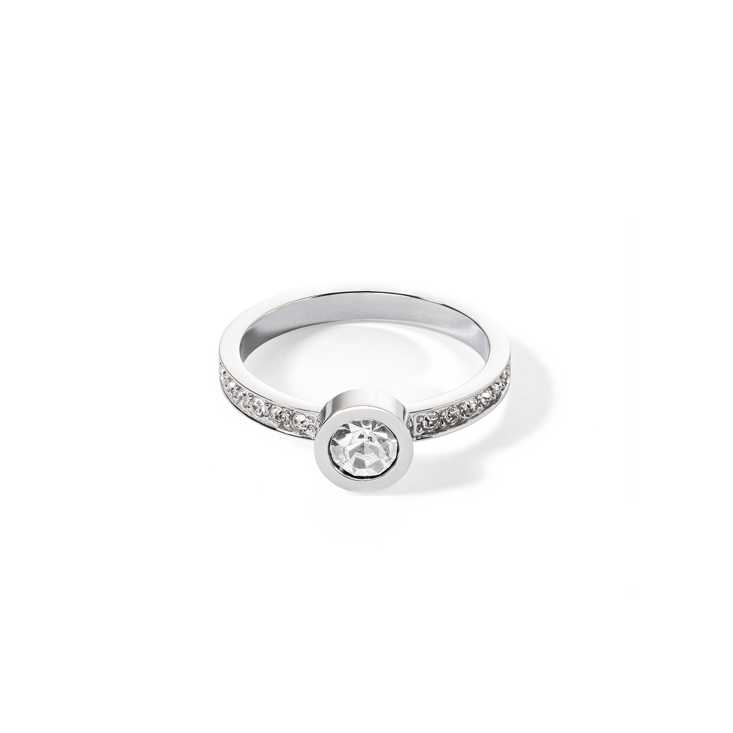 Sparkling Dots Sterling Silver Crystal Ring for Women - Elegant Jewelry Gift for Anniversary, Wedding & Party Occasions