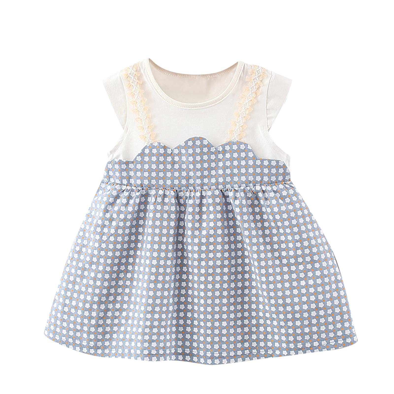 Toddler Summer Dress for Girls - Patchwork Lace Princess Floral Dress | Perfect for Beach, Birthday Parties & Outdoor Play