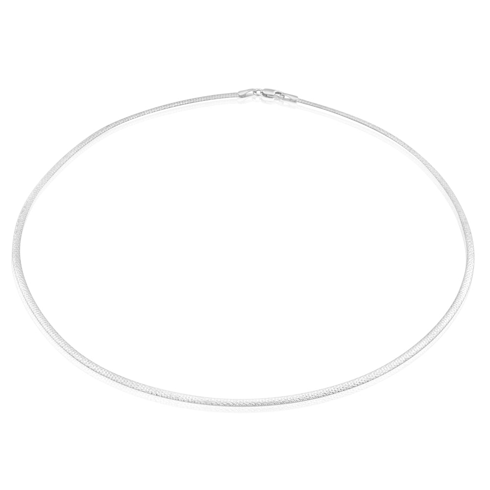 9ct Yellow Gold & White Gold Silver Filled Reversible Omega Chain Necklace - Perfect for Layering, Gift Giving & Everyday Wear