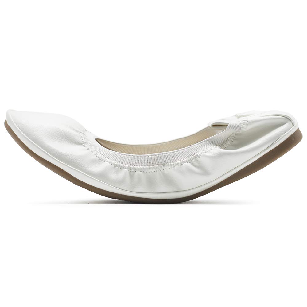 Ollio Women's Comfort Ballet Flats with Shoe Collar Pull Tab - Slip-On Loafers for Work, Office & Casual Wear
