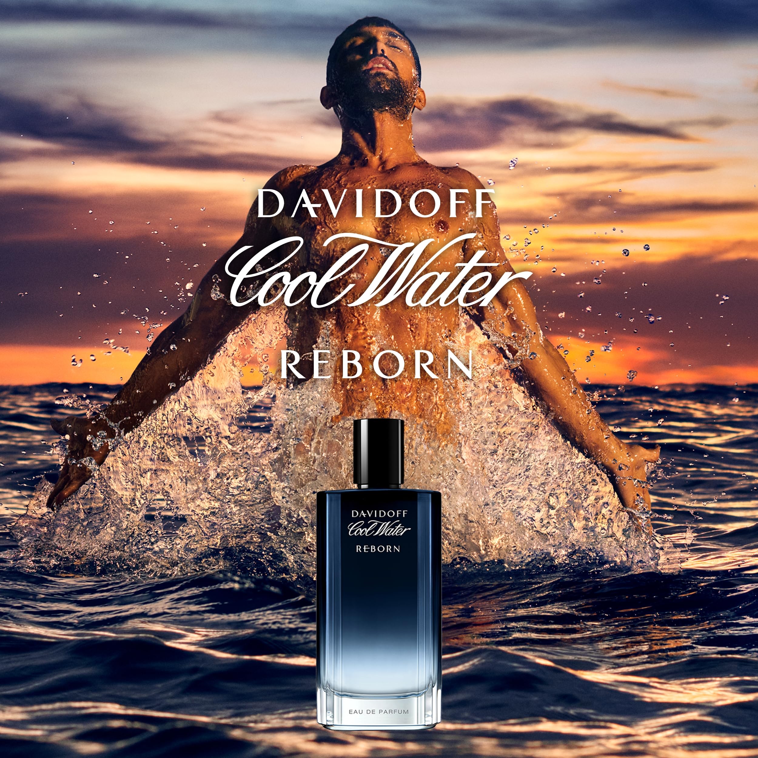 Davidoff Cool Water Reborn Eau de Parfum for Men | Long Lasting Fougère Cologne with Galbanum, Cedarwood & Vetiver Notes | Perfect for Daily Wear, Office & Special Occasions