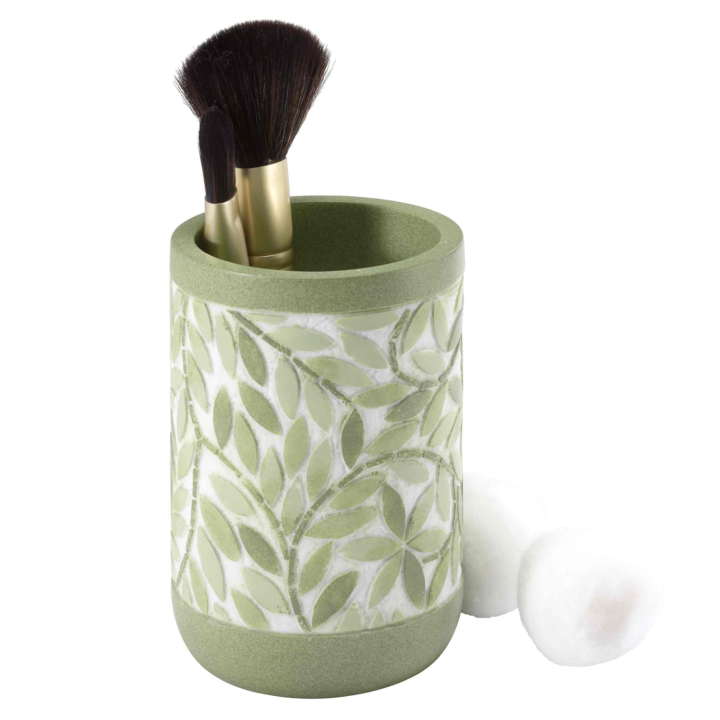 Avanti Linens Premium Bathroom Essentials Set - Soft Green Cotton Tumbler for Hand Towels & Washcloths | Perfect for Guest Bathrooms, Spa Decor & Luxury Home Accessories