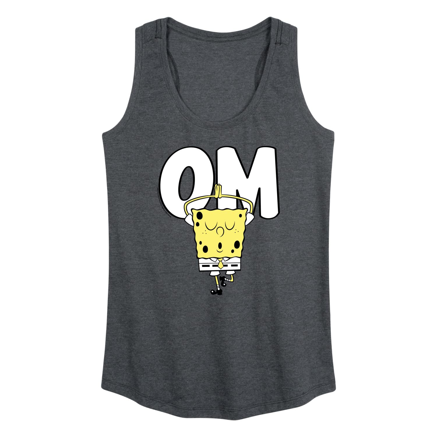 SpongeBob SpongePants Yoga Pose Women's Racerback Tank Top - Soft Breathable Workout Top for Yoga, Gym & Casual Wear - Funny Cartoon Graphic Tee for Women