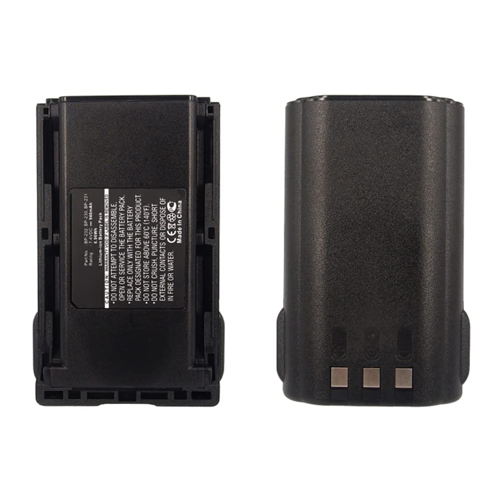 Synergy Digital 2-Way Radio Battery for Icom IC-F4263DS - 7.4V 940mAh Li-ion High Capacity Replacement (BP-230 Compatible) - Ideal for Security, Construction & Outdoor Communication
