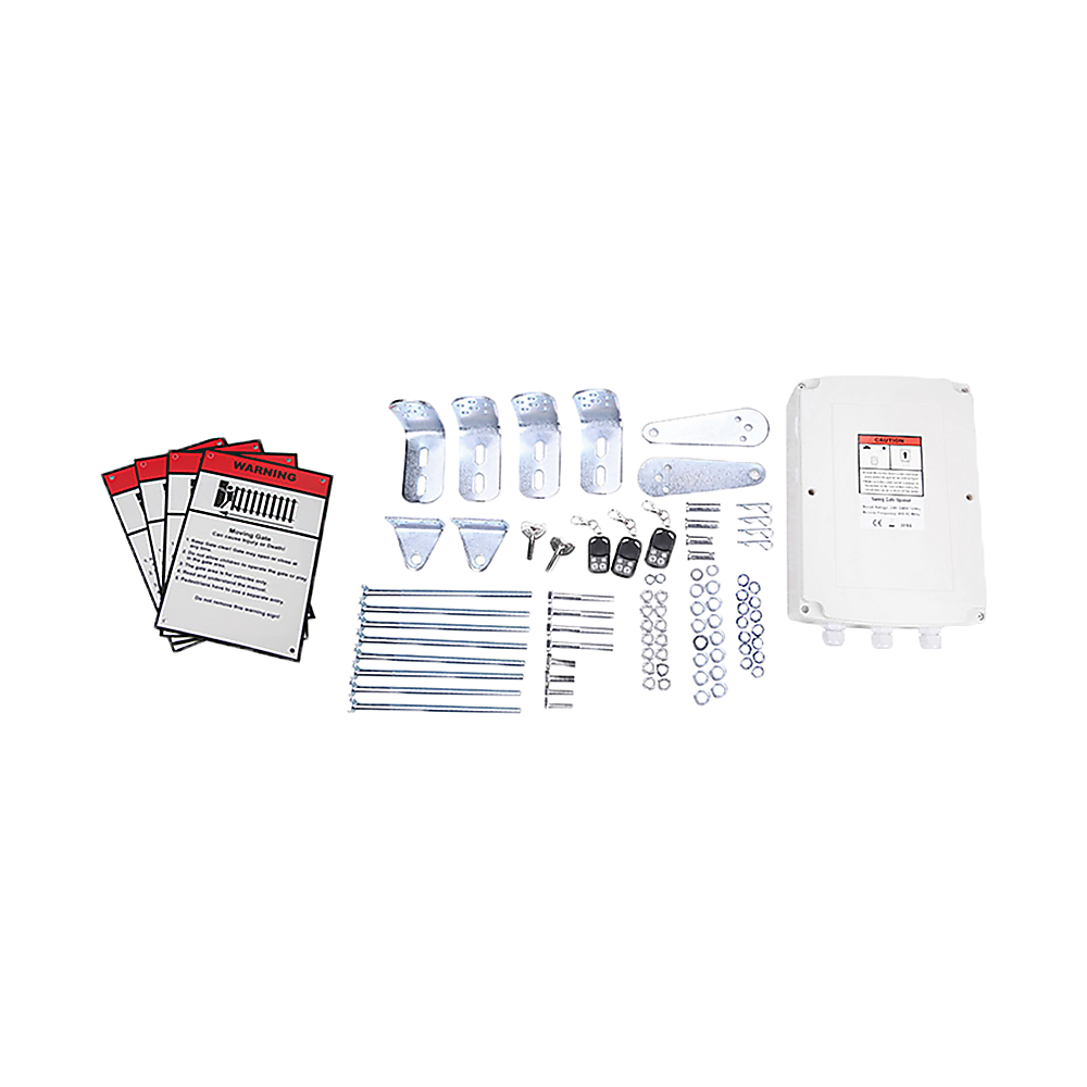 1200KG 20W Solar Powered Automatic Double Swing Gate Opener with Remote Control - Perfect for Driveway, Farm, and Commercial Property Security