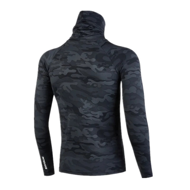 Men's Long Sleeve T-Shirts for Gym & Training - High Neck Fitness Workout Shirts for Running, Yoga & Athletic Performance