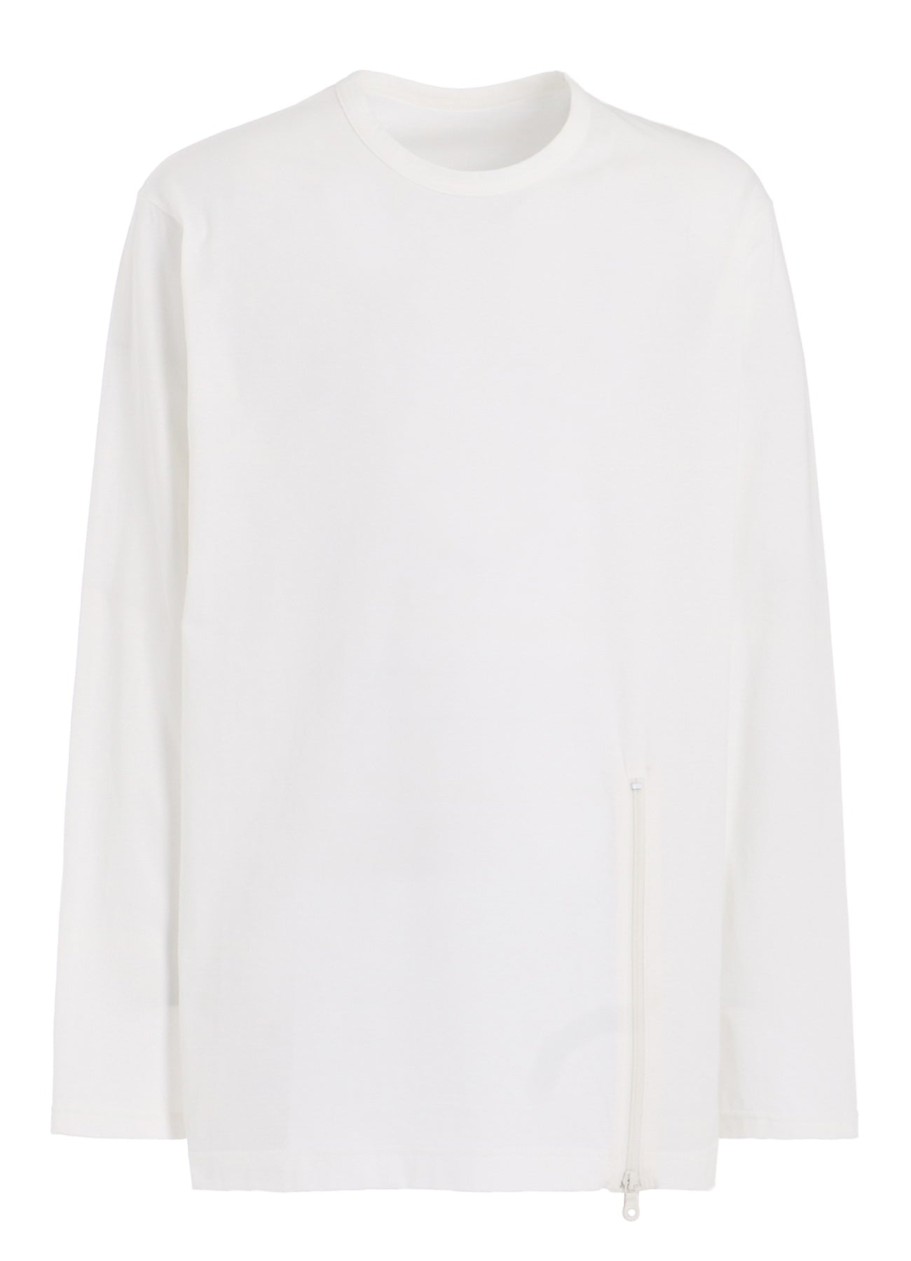 Soft Cotton Jersey Left Zipper Slit T-Shirt for Women - Trendy Casual & Streetwear Style - Perfect for Everyday Wear, Outings, and Layering