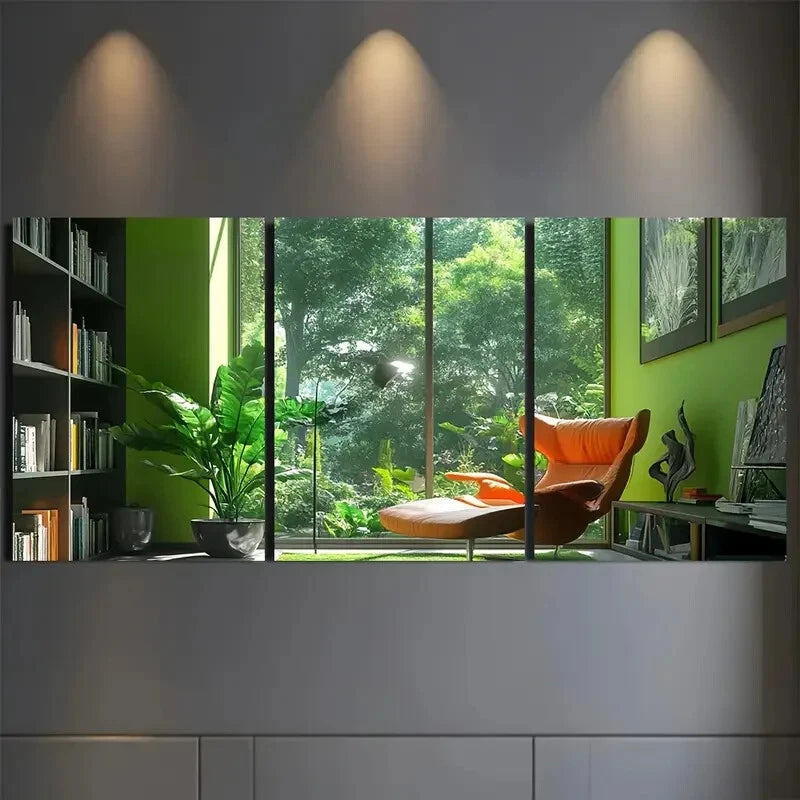 3-Piece Modern Vibrant Green Themed Wall Art Set - Framed Canvas Prints 40x60cm (16x24 inches) - High Quality Australian Made Home Decor - Perfect for Living Room, Bedroom or Office Decoration
