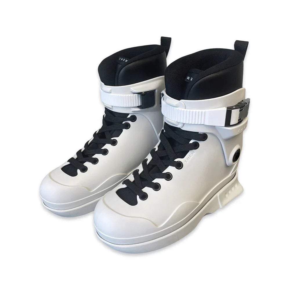 Them Skates 909 White Aggressive Inline Skates - High-Performance Urban & Park Skating for Adults & Teens | Perfect for Street, Skatepark & Freestyle Riding