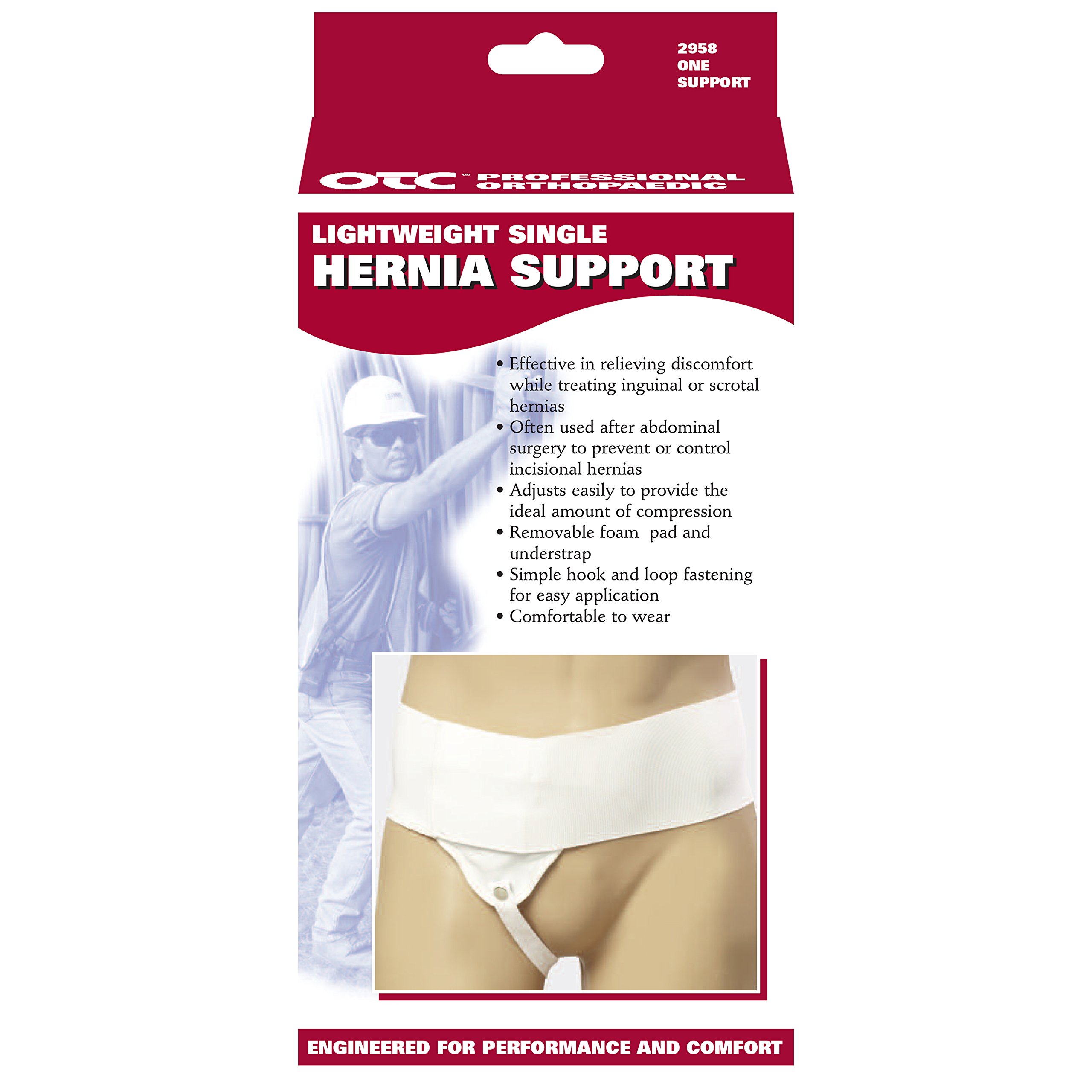 OTC Hernia Support Belt - Single Herniation Relief for Inguinal & Scrotal Treatment (Left/Right Side, Small Size) - Ideal for Daily Wear & Post-Surgery Recovery