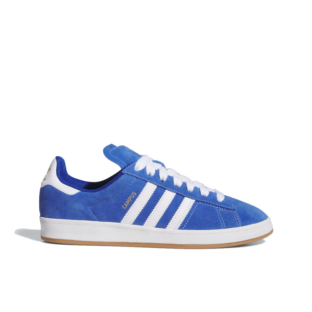 Adidas Campus ADV Sneakers for Men - Royal Blue, Cloud White & Gold Metallic Colorway | Casual Streetwear Shoes for Running, Walking & Everyday Wear