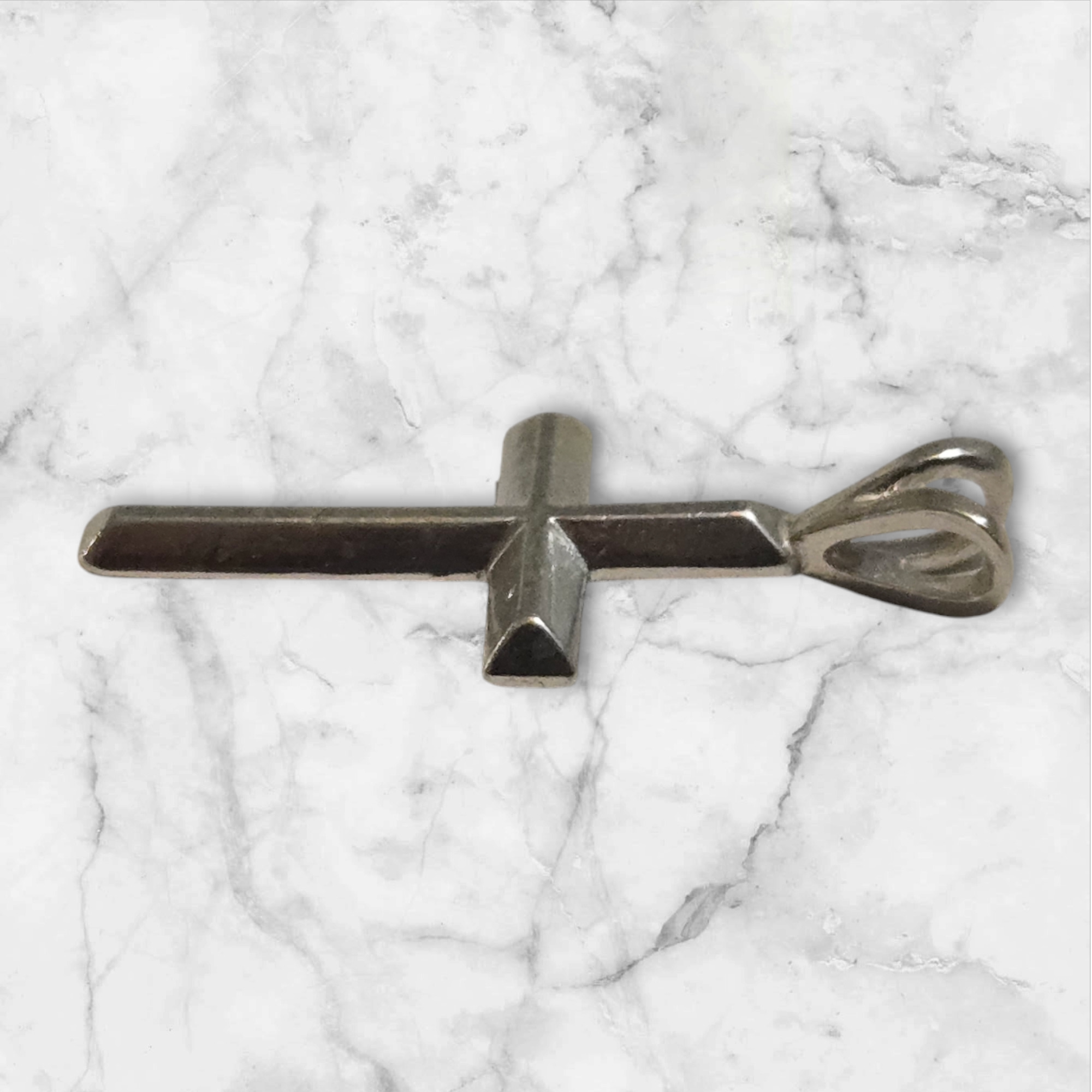 Solid Sterling Silver or 14kt Gold Cross Pendant Setting - New & Made in USA (161736/141736) - Perfect for Religious Jewelry, Gifts & Everyday Wear