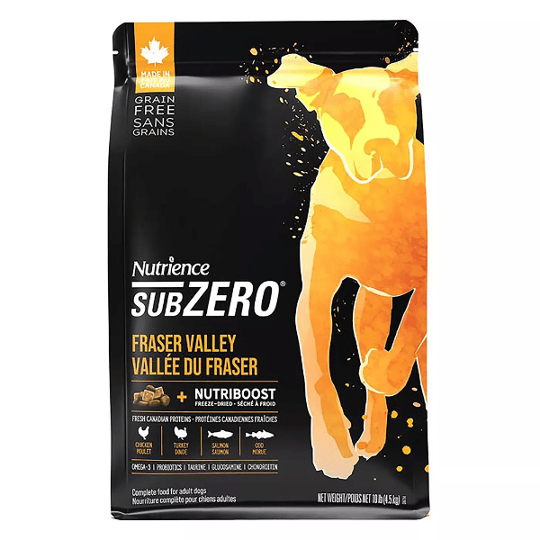 Nutrience SubZero Fraser Valley High Protein Dry Dog Food - Grain-Free, Rich in Meat for Active Dogs - Ideal for Large Breeds & Outdoor Adventures
