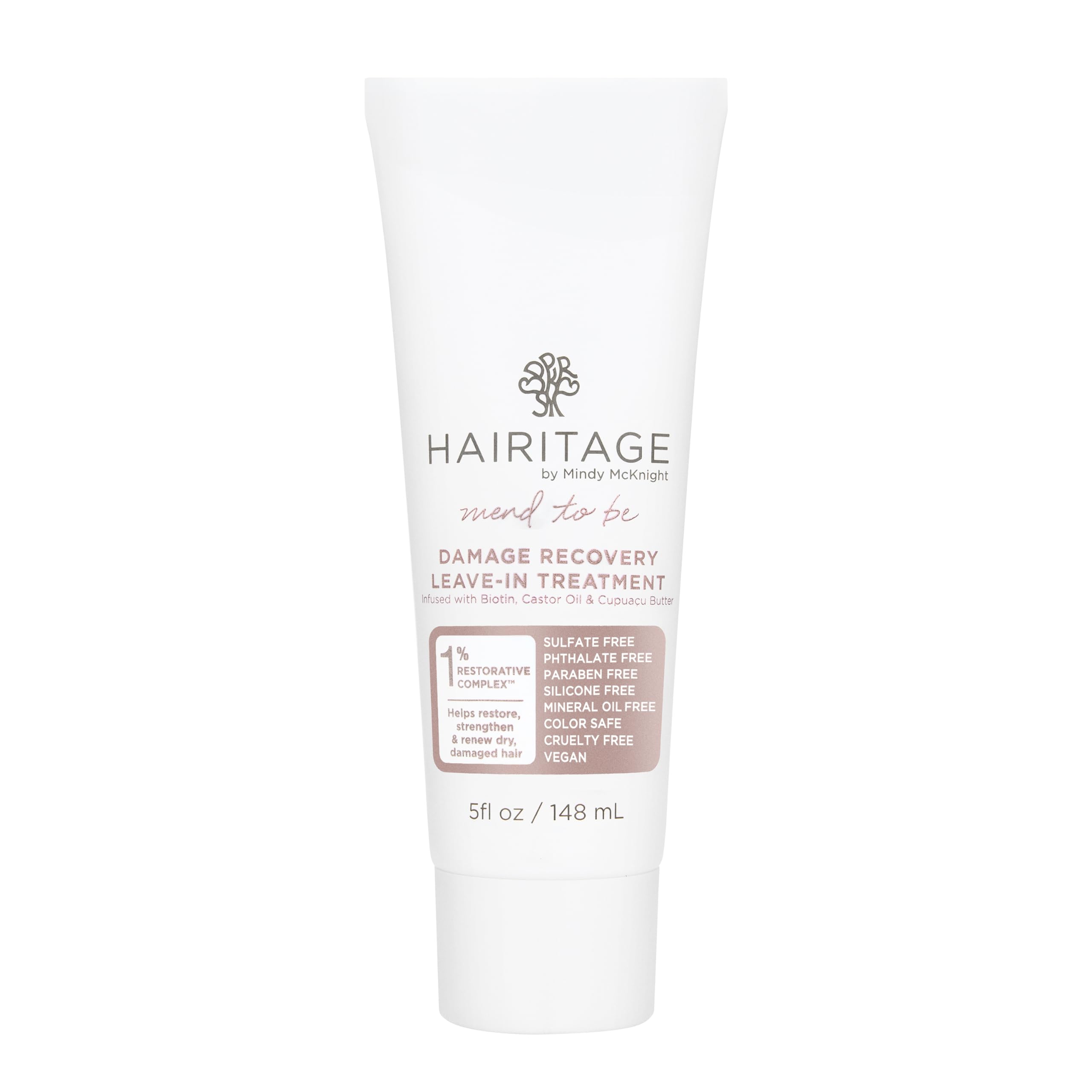 Hairitage Hair Repair Leave-In Treatment with Biotin, Castor Oil & Shea Butter - Deep Conditioning for Dry, Damaged Hair - Split Ends Treatment - Perfect for Daily Use & Post-Styling Care