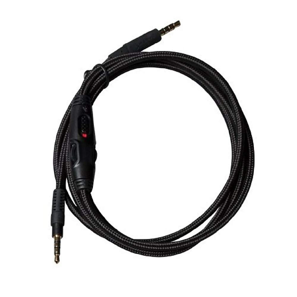 Premium 3.5mm Aux Cable with Mic Mute & Volume Control - Compatible with Sony Pulse 3D/Platinum/Gold Headsets, PS4/PS5, Xbox Series X/S/One, Smartphones & PC - Perfect for Gaming, Streaming & Conference Calls