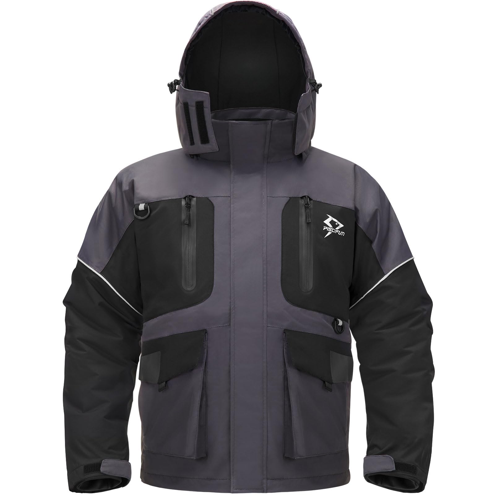 Piscifun Insulated Waterproof Ice Fishing Jacket - Floating Winter Coat for Extreme Cold Weather - Perfect for Ice Fishing, Snowmobiling & Outdoor Winter Activities