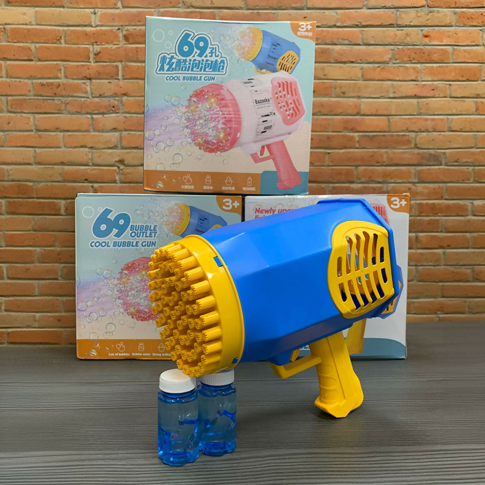 69-Hole Giant Bubble Gun - Blue | Fun Outdoor Toy for Kids & Parties | Perfect for Birthday Gifts, Backyard Play & Summer Activities