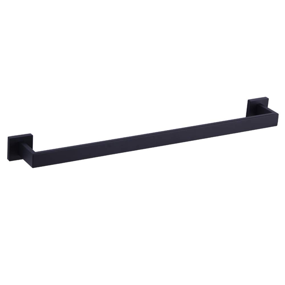 24-Inch Stainless Steel Towel Holder - Matte Black Wall Mounted Bathroom Towel Bar for Modern Home & Spa | Durable Bath Accessories for Showers, Bathrooms & Luxury Hotels
