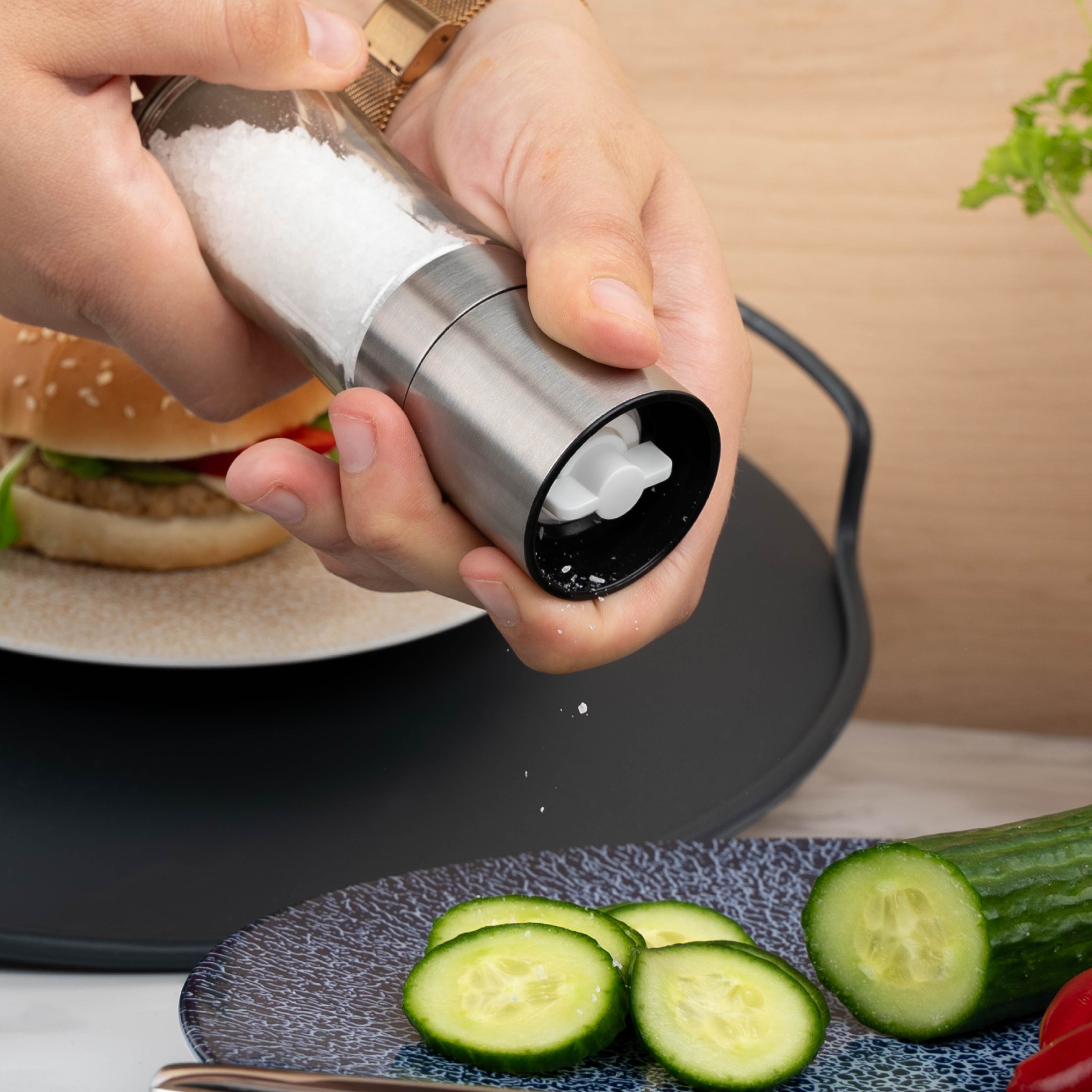 Premium Magnetic Spice Grinder Set - Adjustable Coarseness for Fresh Herbs & Spices - Perfect for Cooking, Baking & Gourmet Seasoning at Home