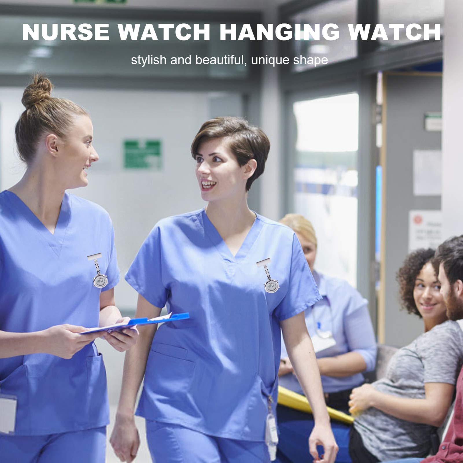 Digital Nurse Watch - Large Dial Clip-On Fob Watch for Medical Professionals | Valentine's Day Gift for Nurses